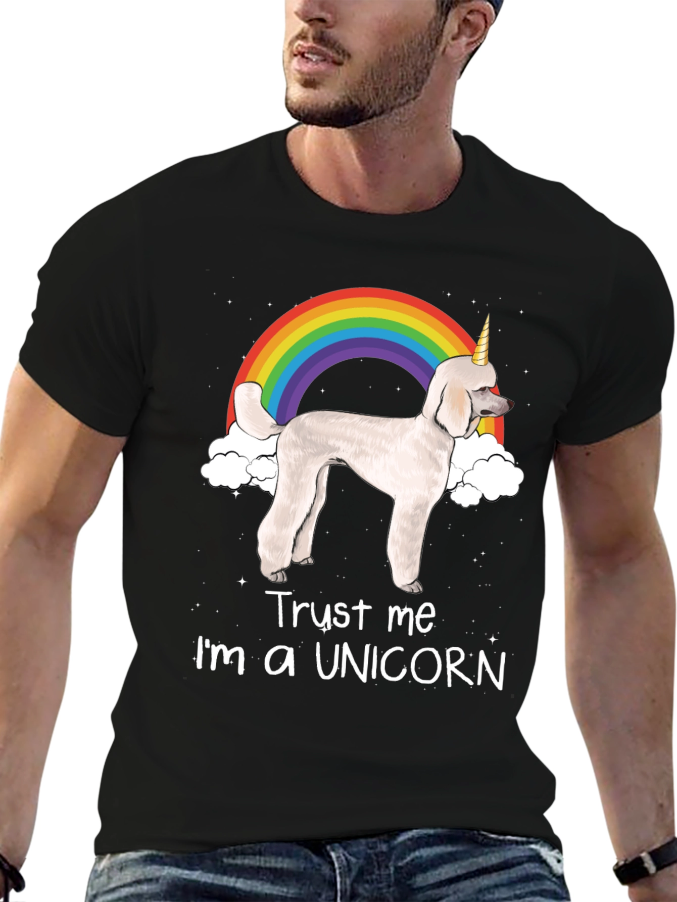 Unicorn Poodle Graphic T-Shirt