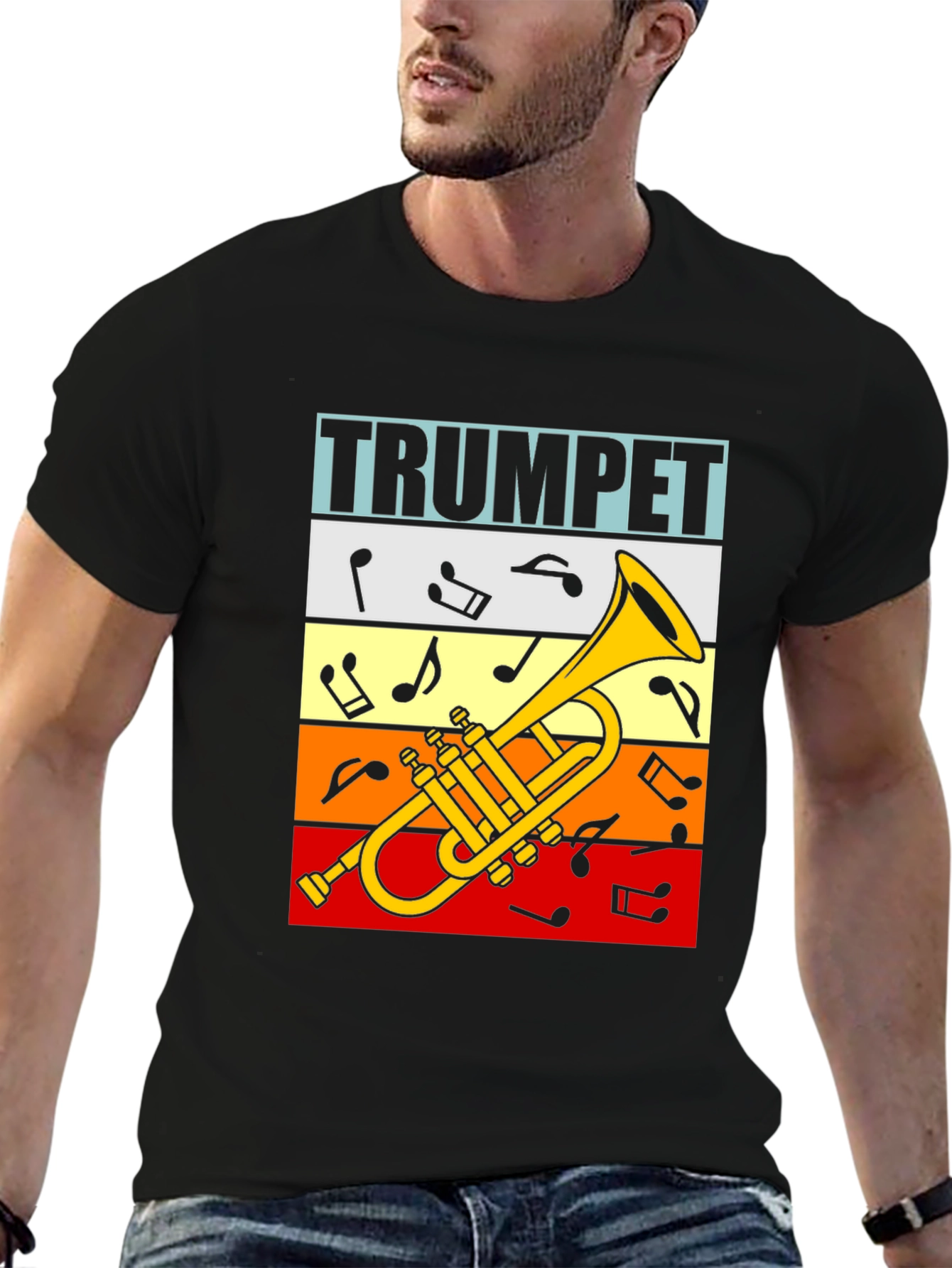 Trumpet Graphic Tee - Music Lover T-Shirt