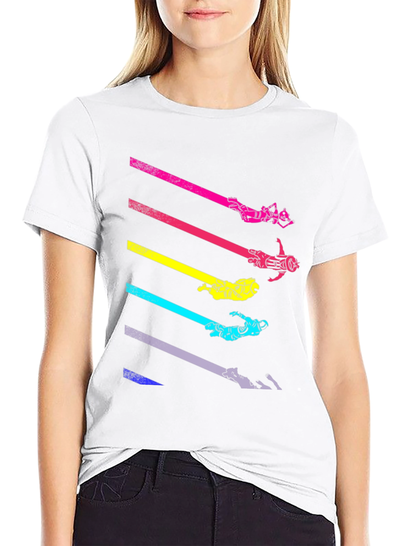 Retro Space Diver Black T-Shirt