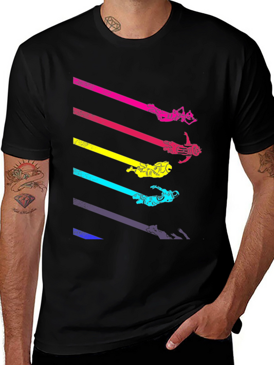 Retro Space Diver Black T-Shirt
