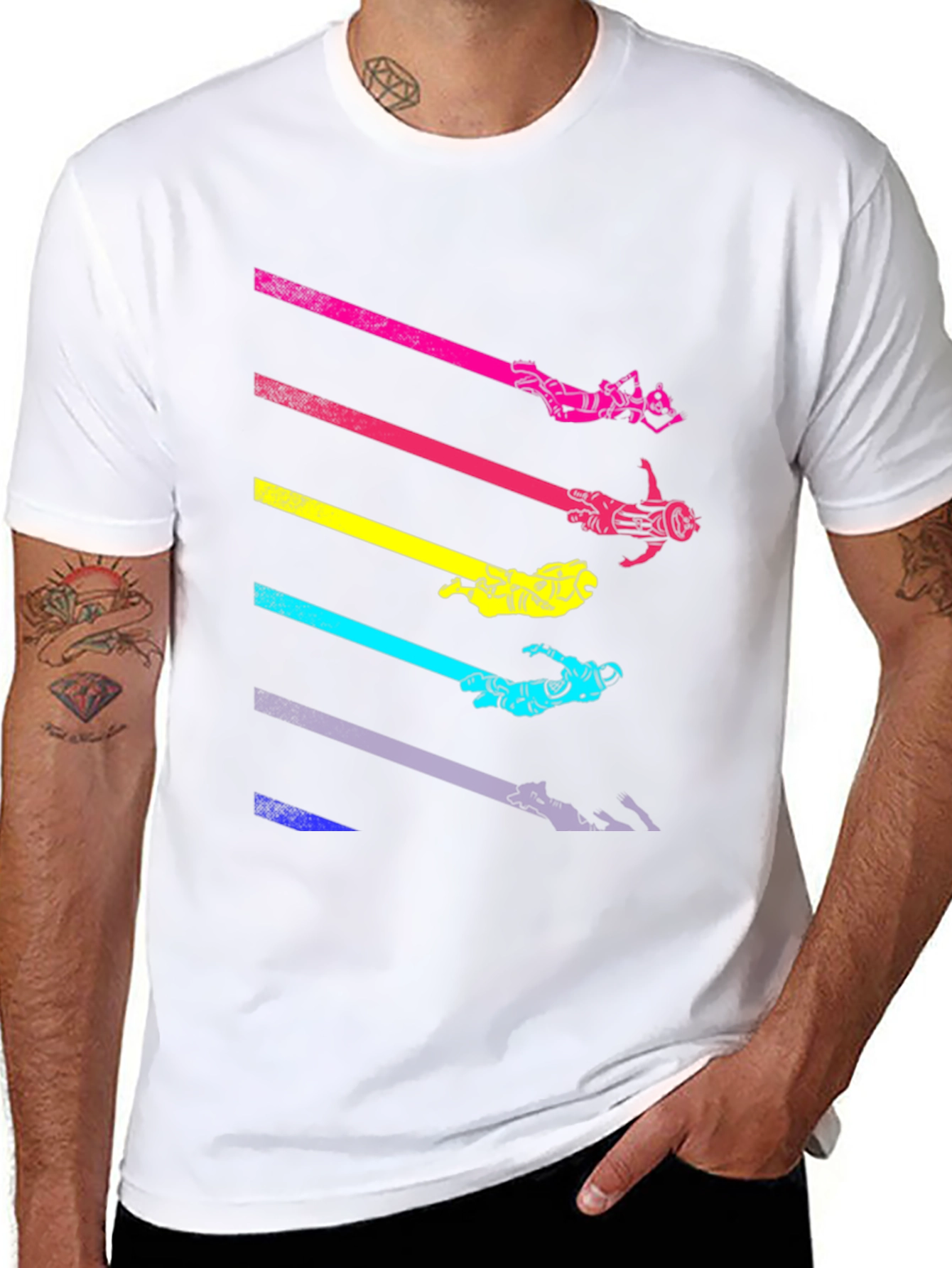 Retro Space Diver Black T-Shirt