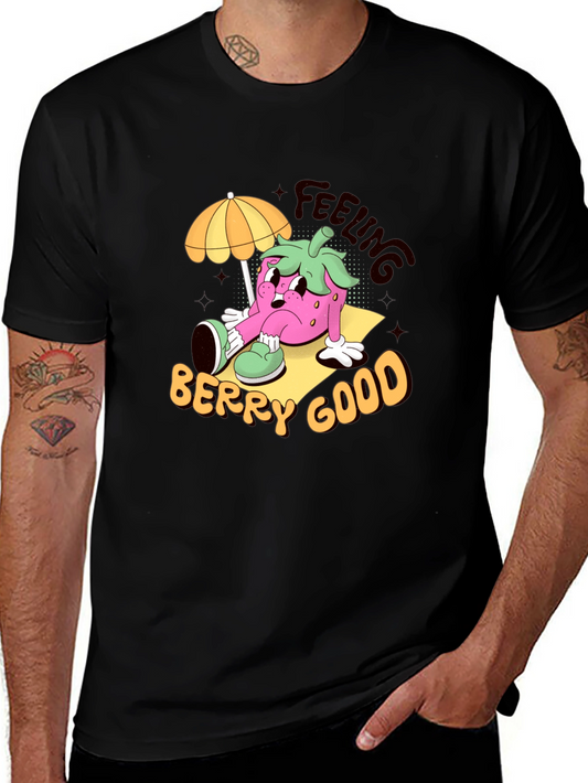 Feeling Berry Good Cartoon Graphic T-Shirt