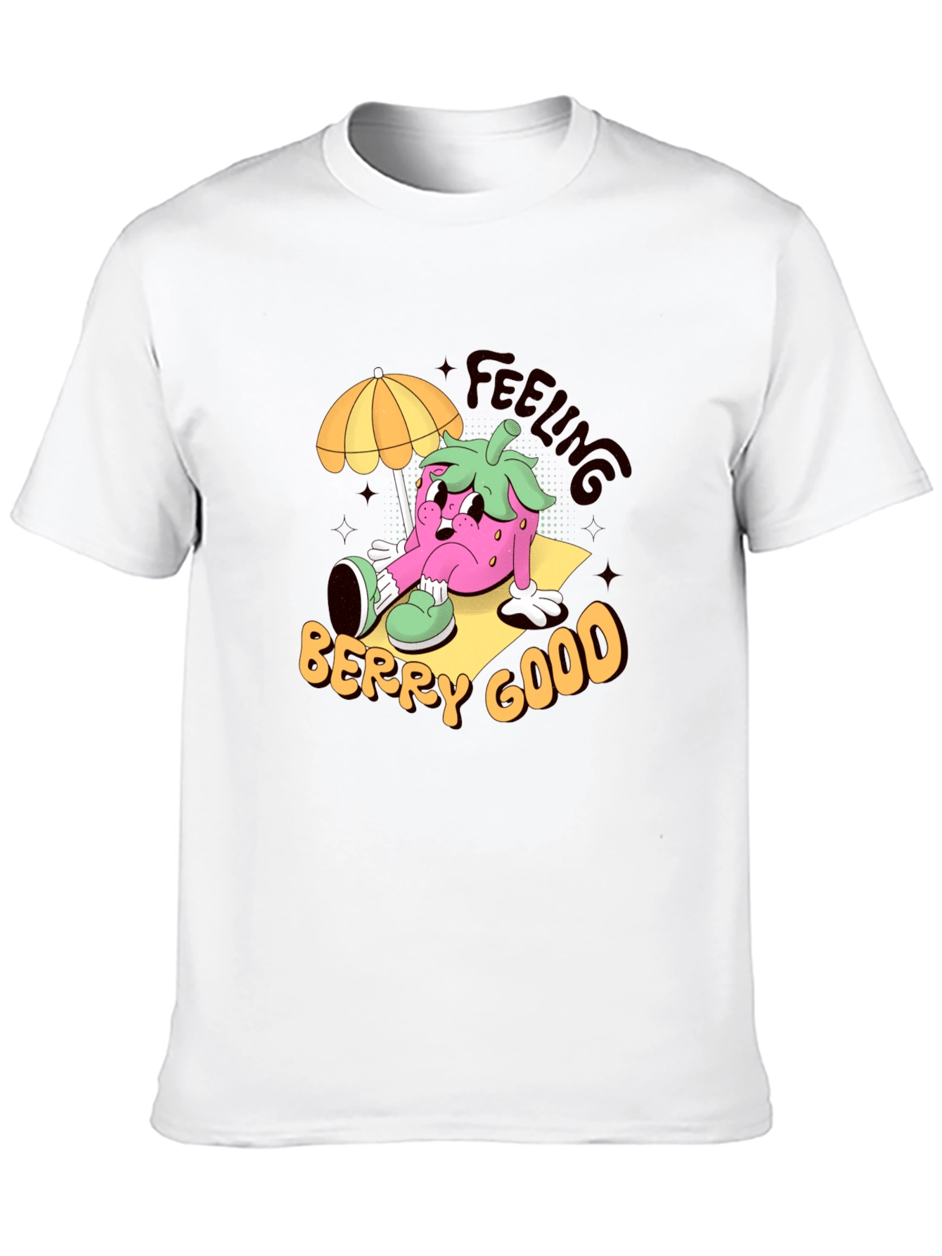 Feeling Berry Good Cartoon Graphic T-Shirt