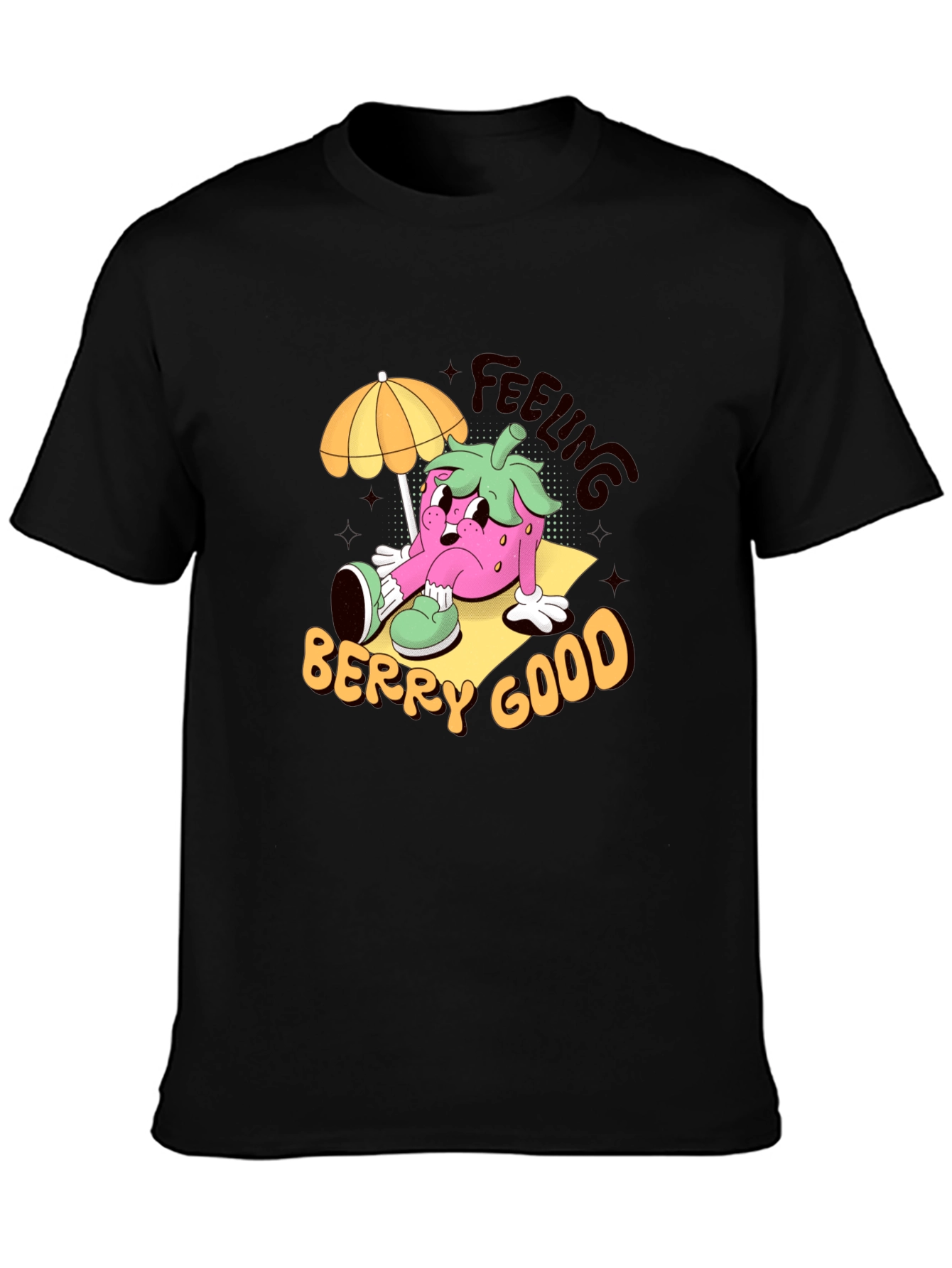 Feeling Berry Good Cartoon Graphic T-Shirt