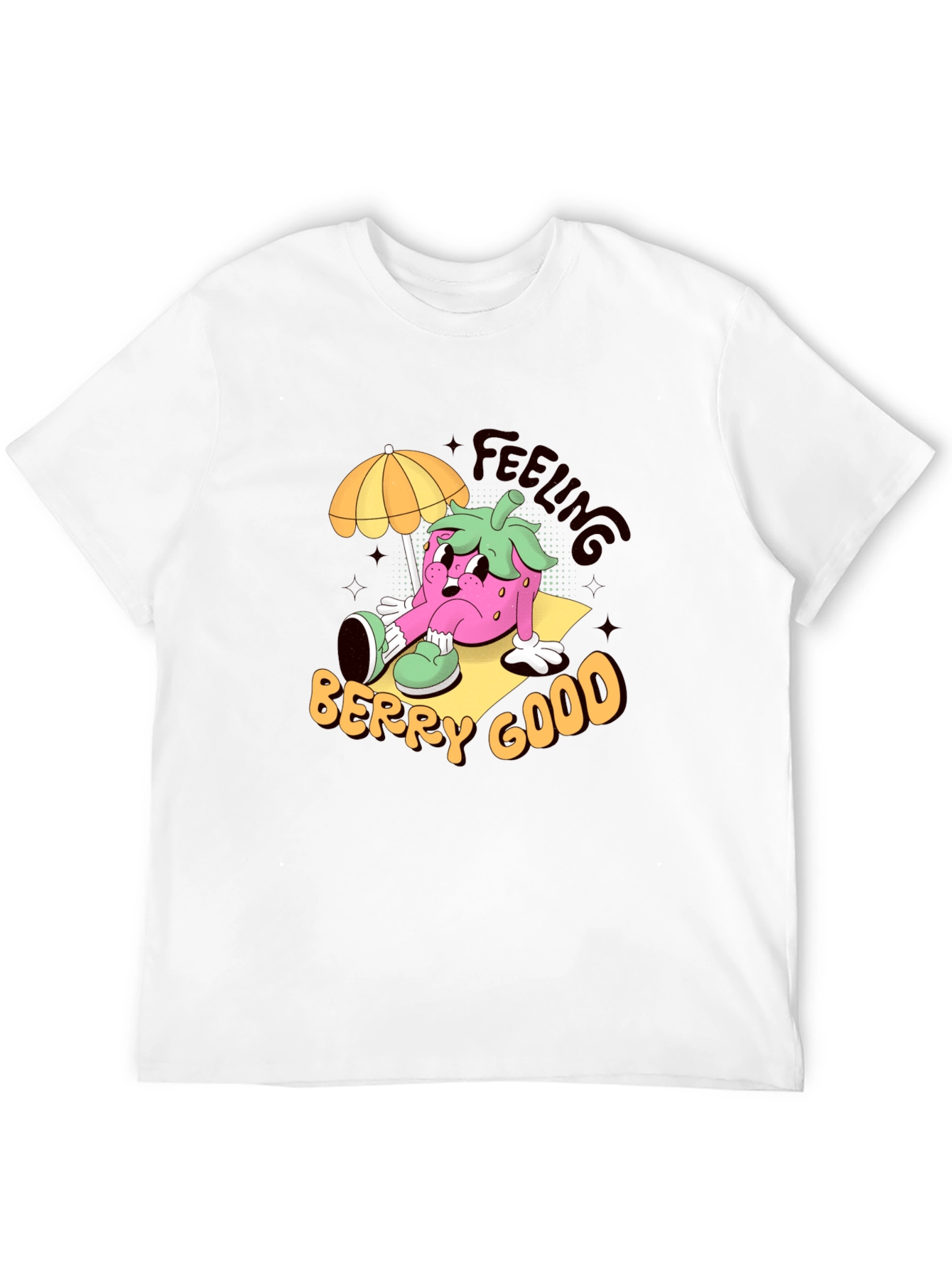 Feeling Berry Good Cartoon Graphic T-Shirt