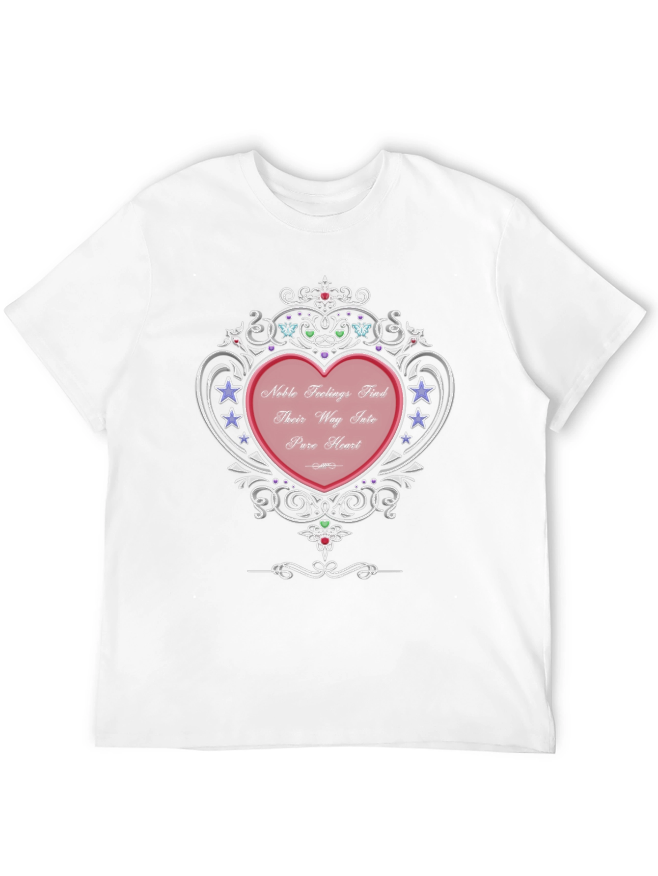 Noble Feelings Heart Graphic Tee - Premium Black Shirt