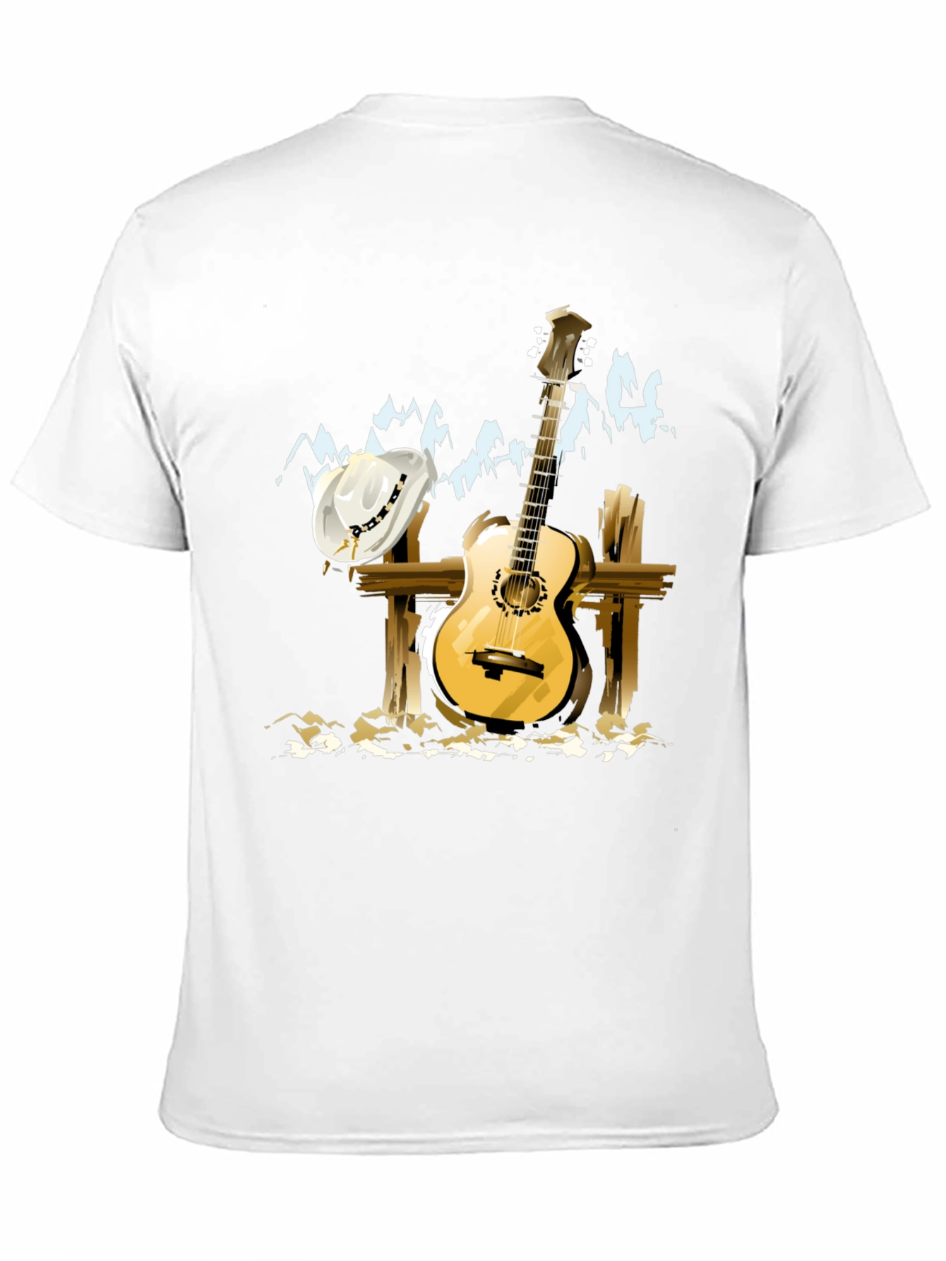 Guitar & Cowboy Hat Tee - Country Music Style