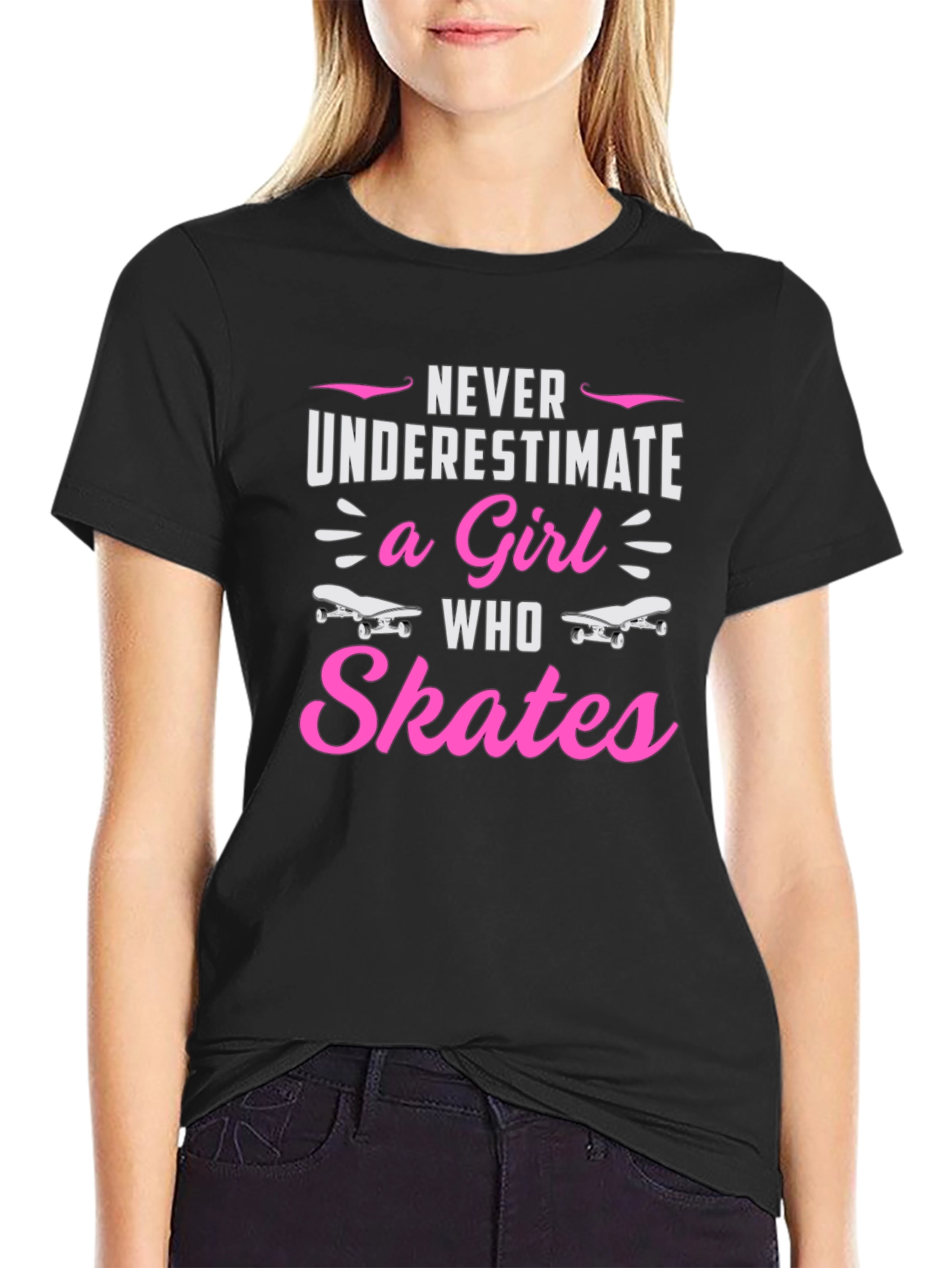 Never Underestimate a Girl Who Skates T-Shirt