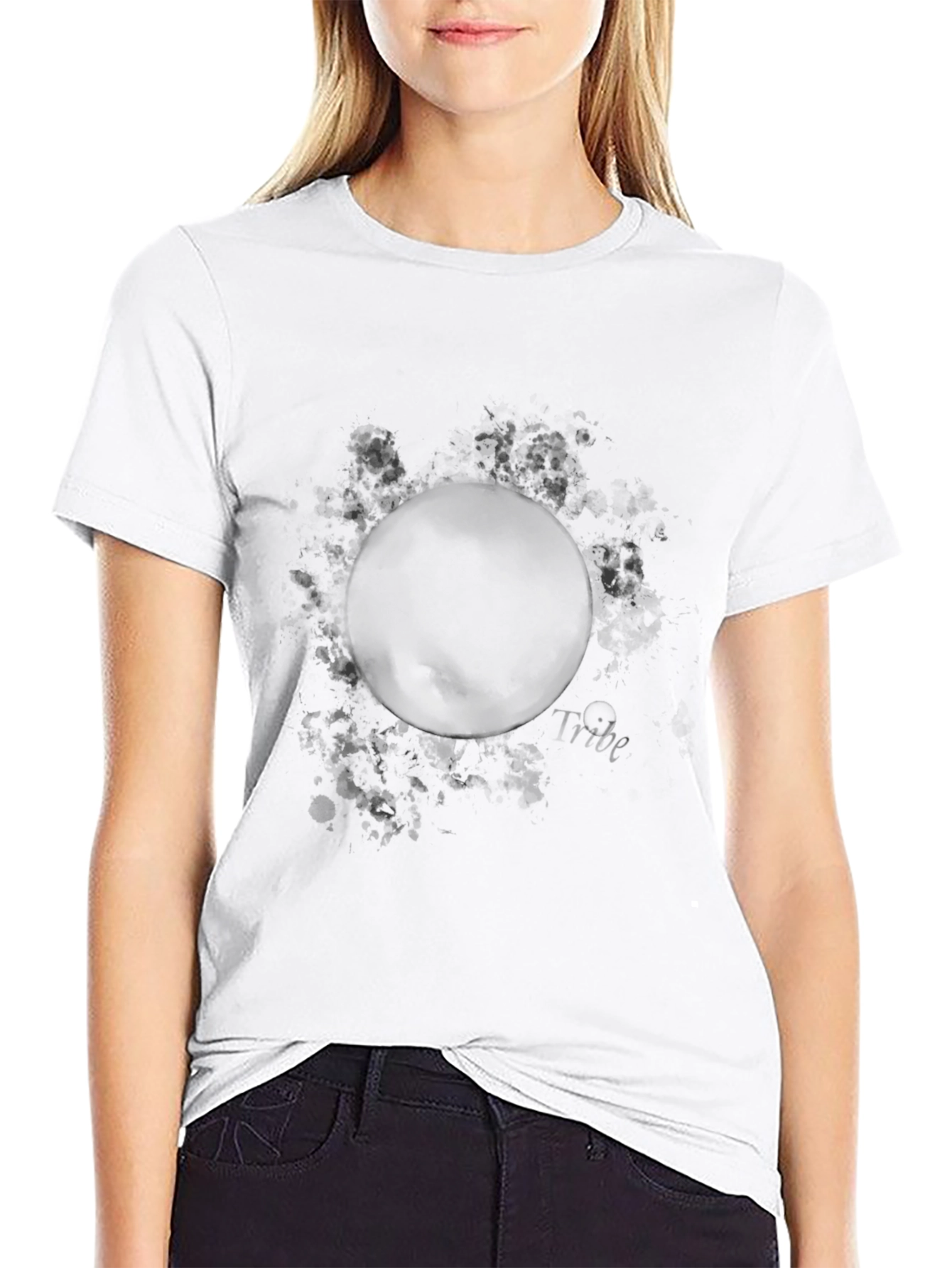 Mens Black Graphic Tee - Vibe Circle Design