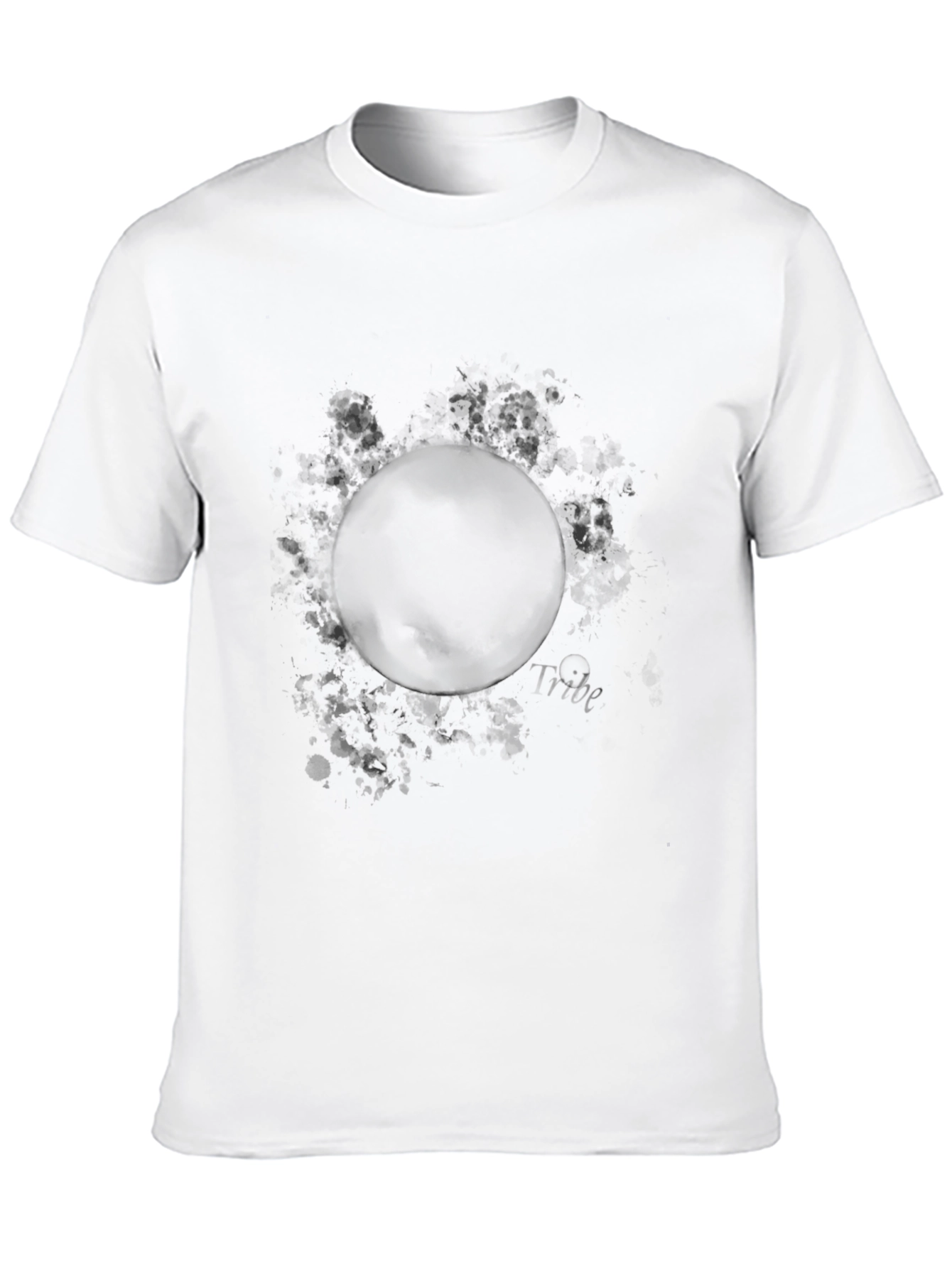 Mens Black Graphic Tee - Vibe Circle Design
