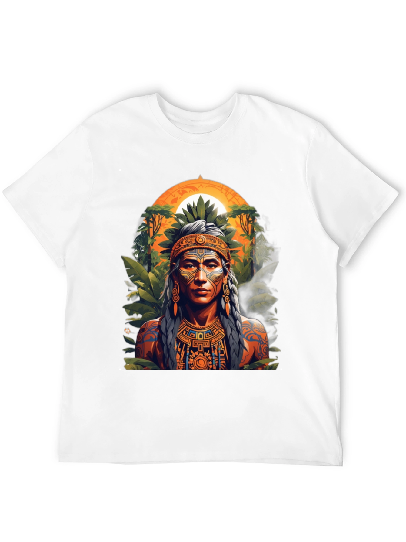 Aztec Warrior T-Shirt - Black Graphic Tee
