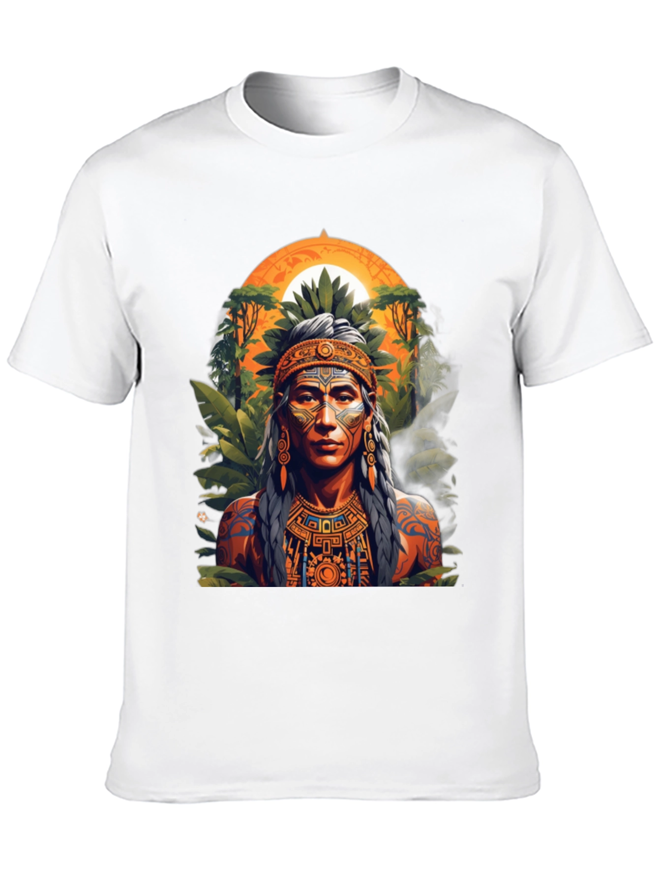 Aztec Warrior T-Shirt - Black Graphic Tee