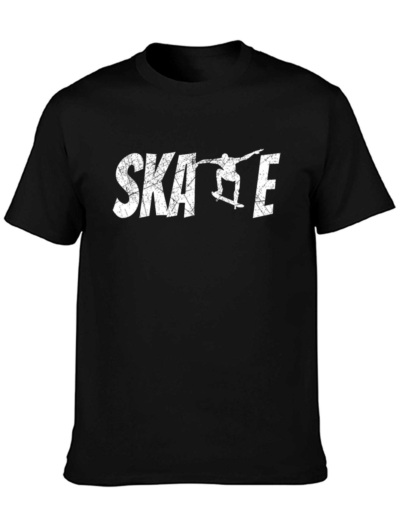 Skate T-Shirt - Black Cotton Graphic Tee