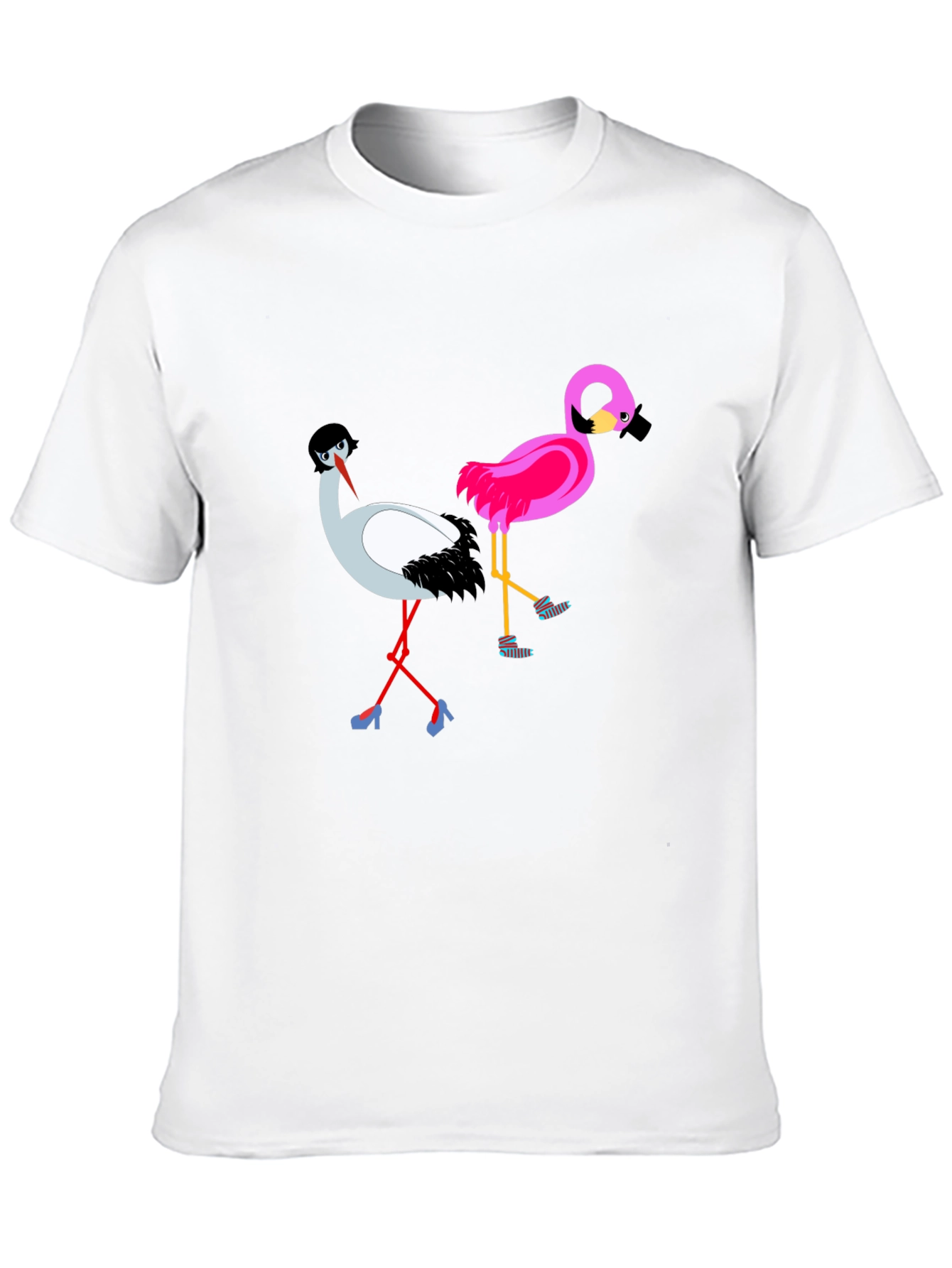 Funky Flamingo & Stork Graphic Tee