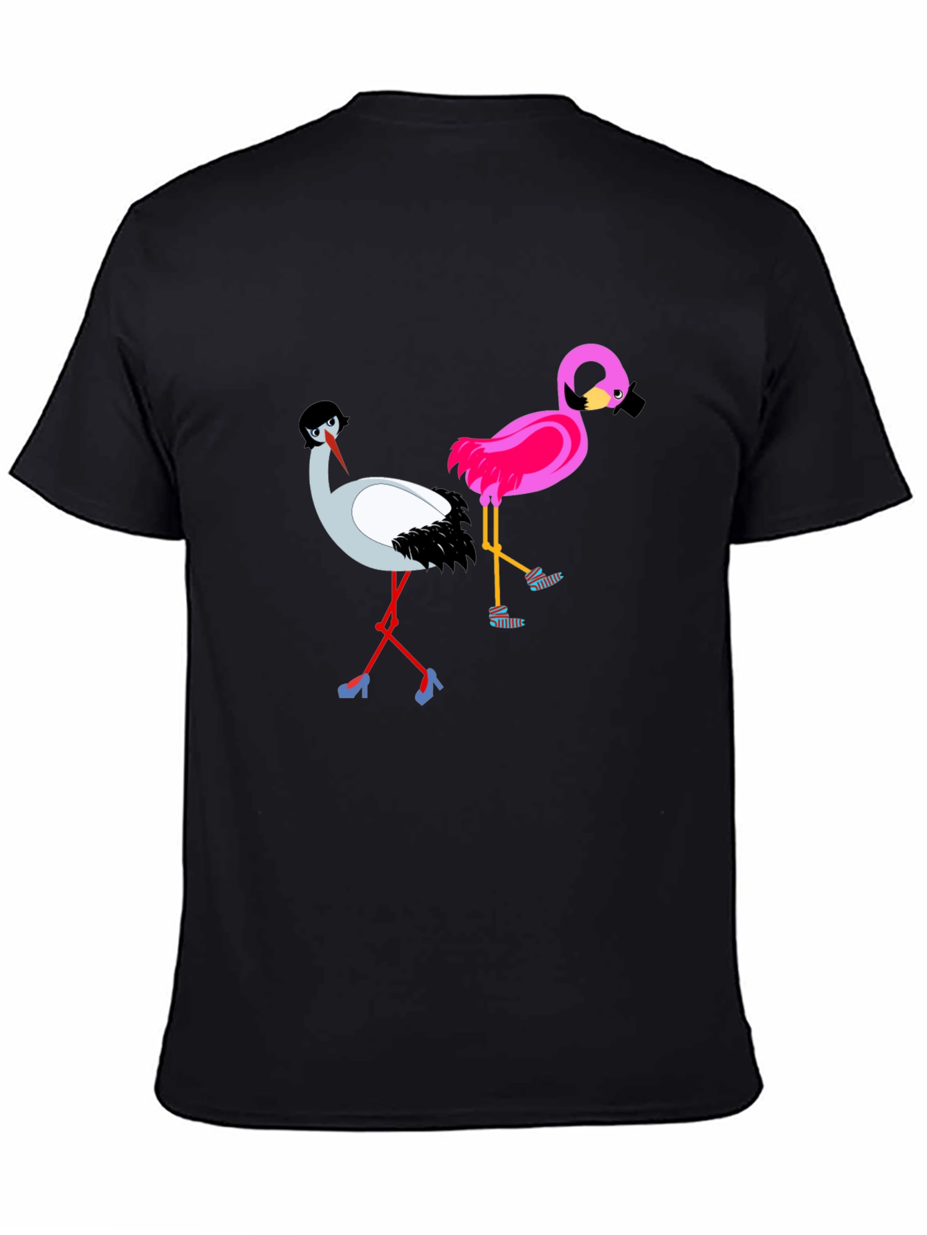 Funky Flamingo & Stork Graphic Tee