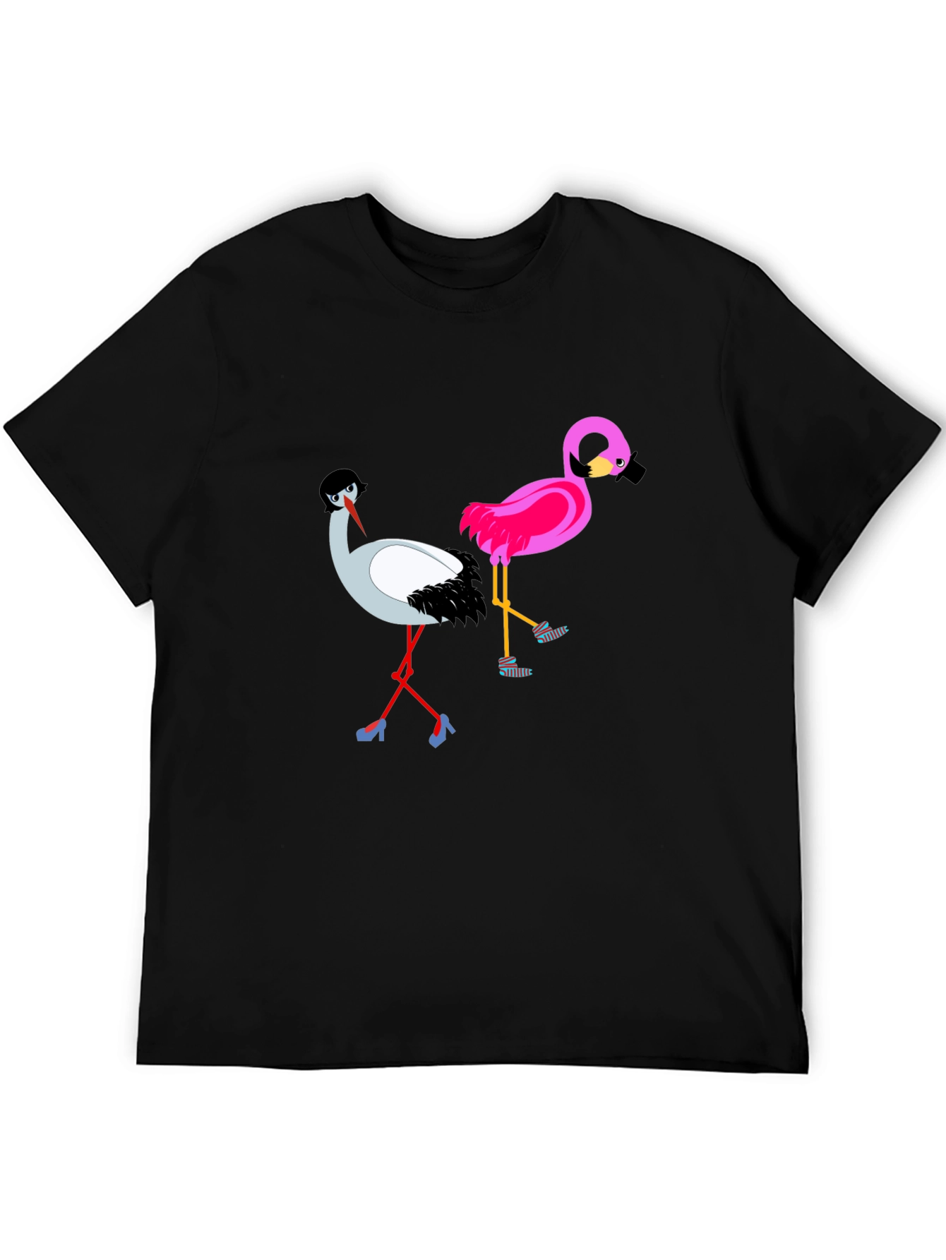 Funky Flamingo & Stork Graphic Tee