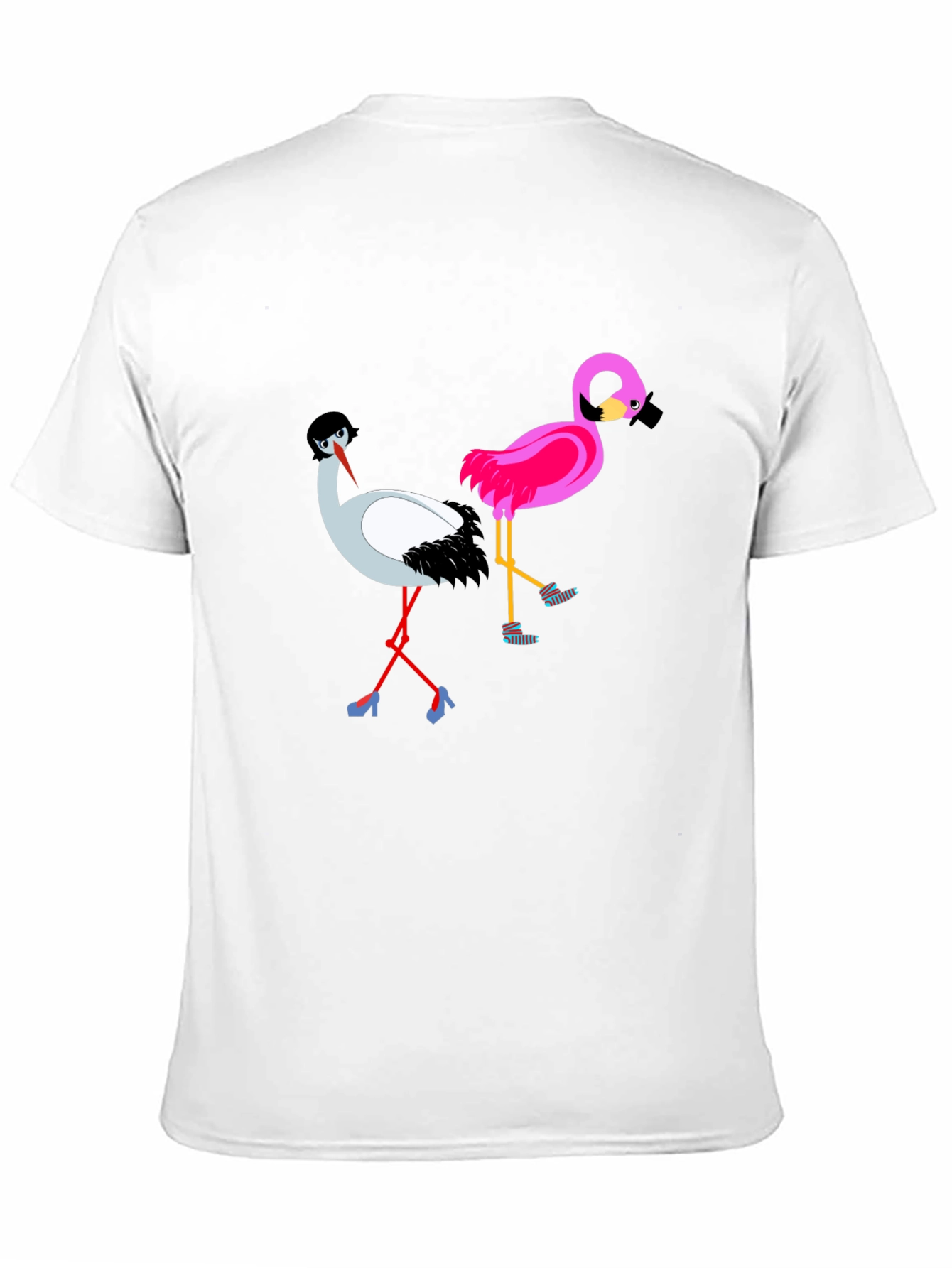 Funky Flamingo & Stork Graphic Tee