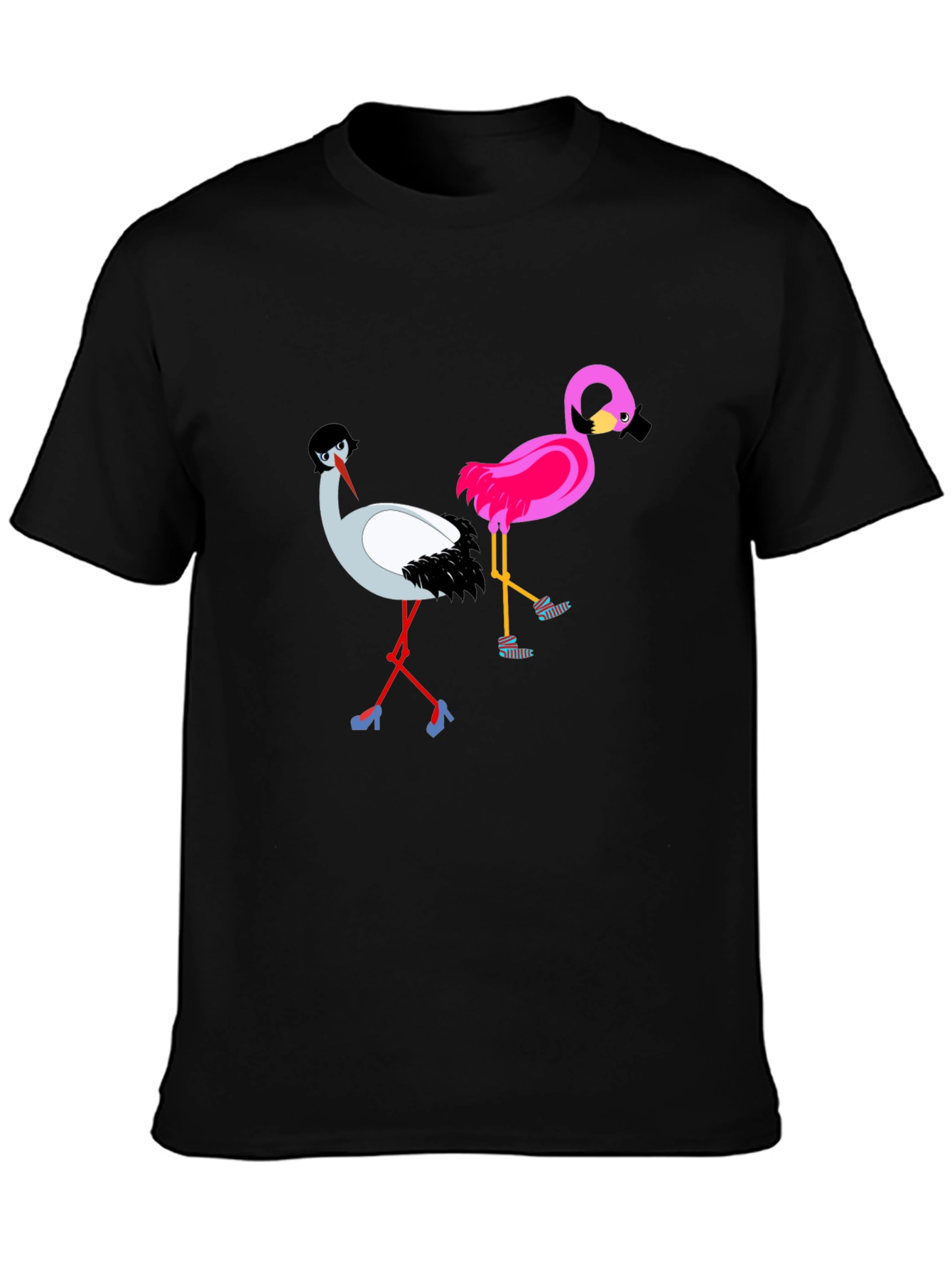 Funky Flamingo & Stork Graphic Tee