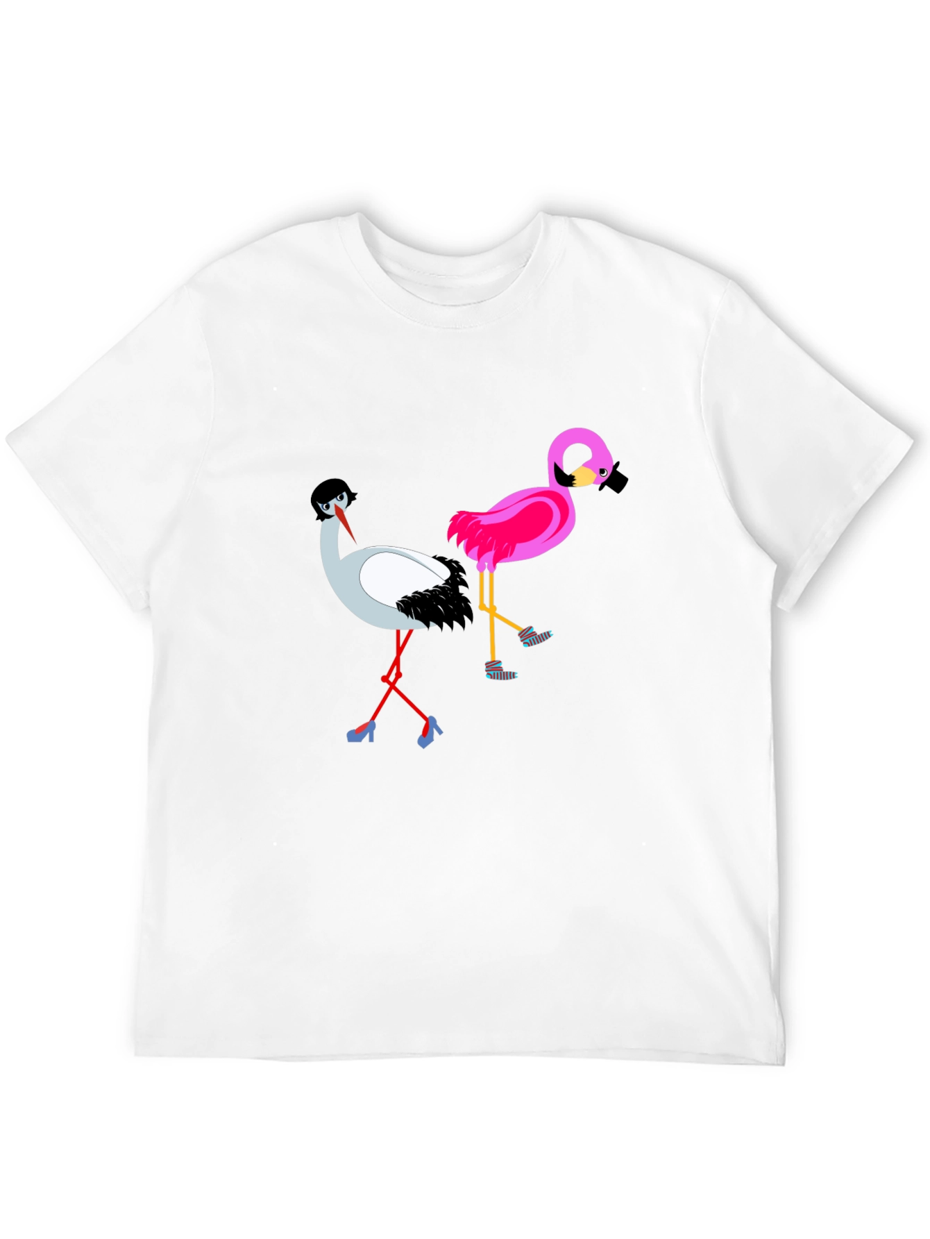 Funky Flamingo & Stork Graphic Tee