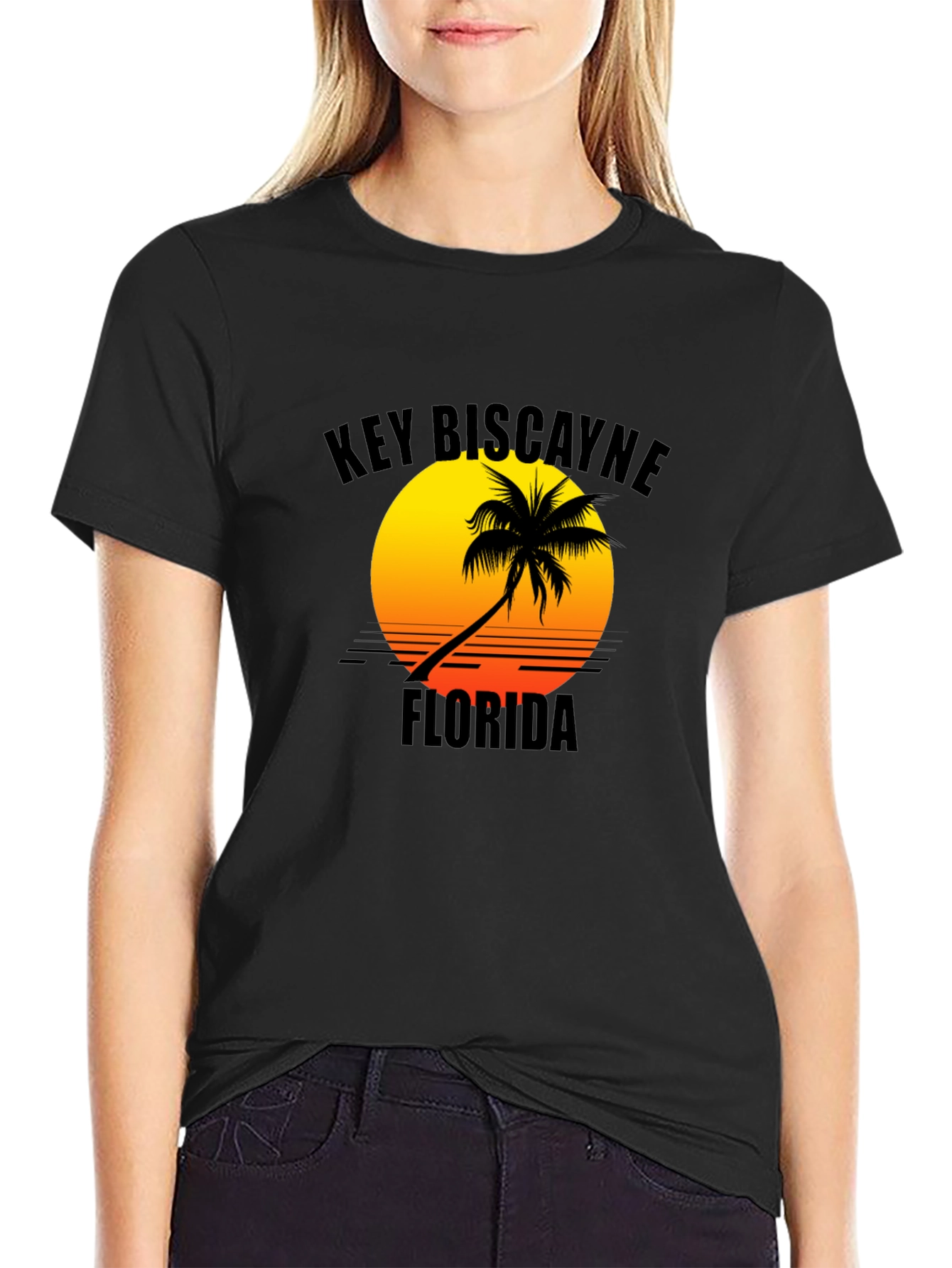 Key Biscayne Florida Sunset Graphic Tee
