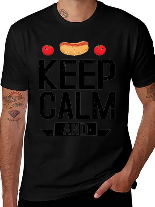 Keep Calm and Hotdog Funny T-Shirt