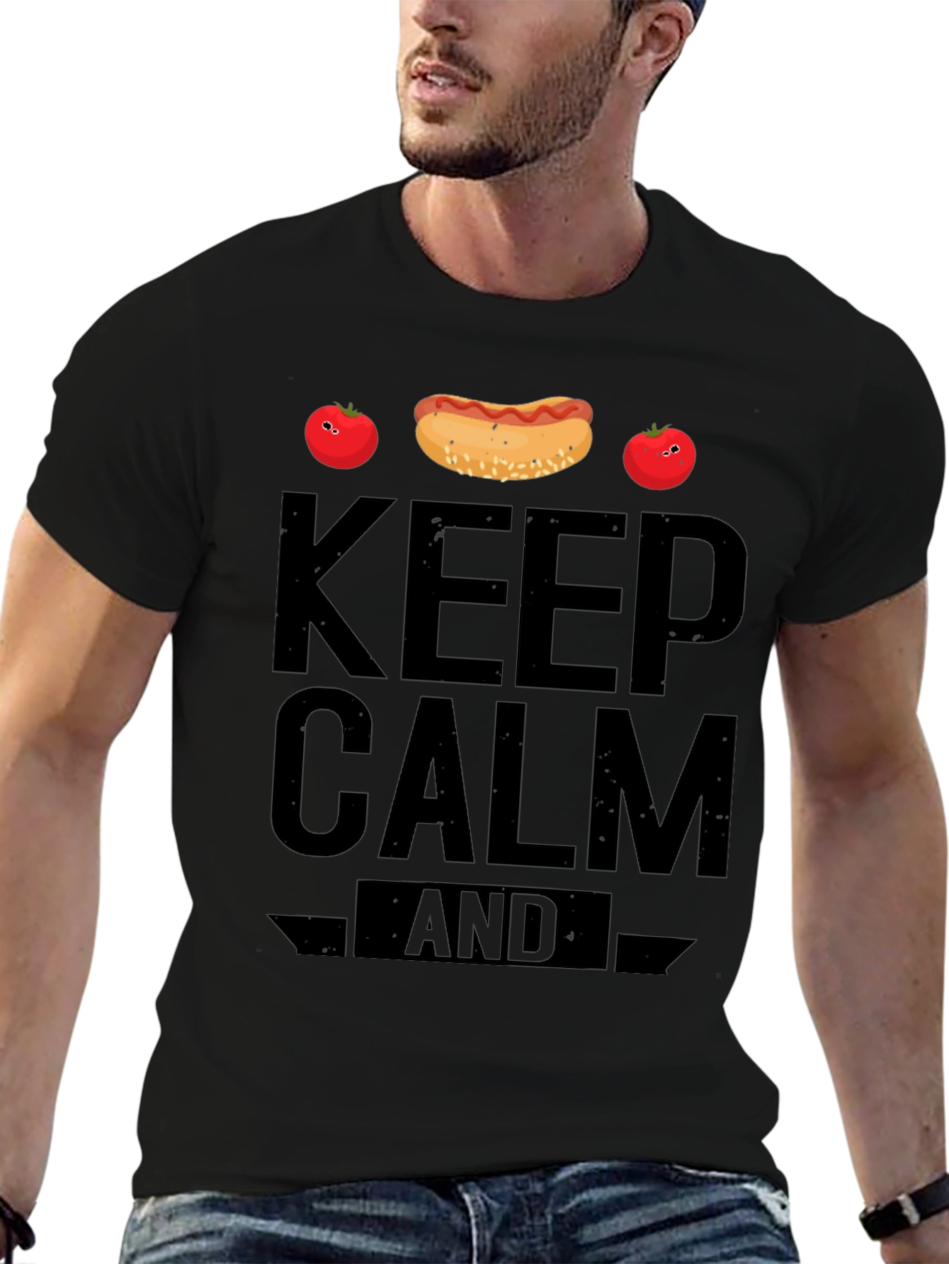 Keep Calm and Hotdog Funny T-Shirt