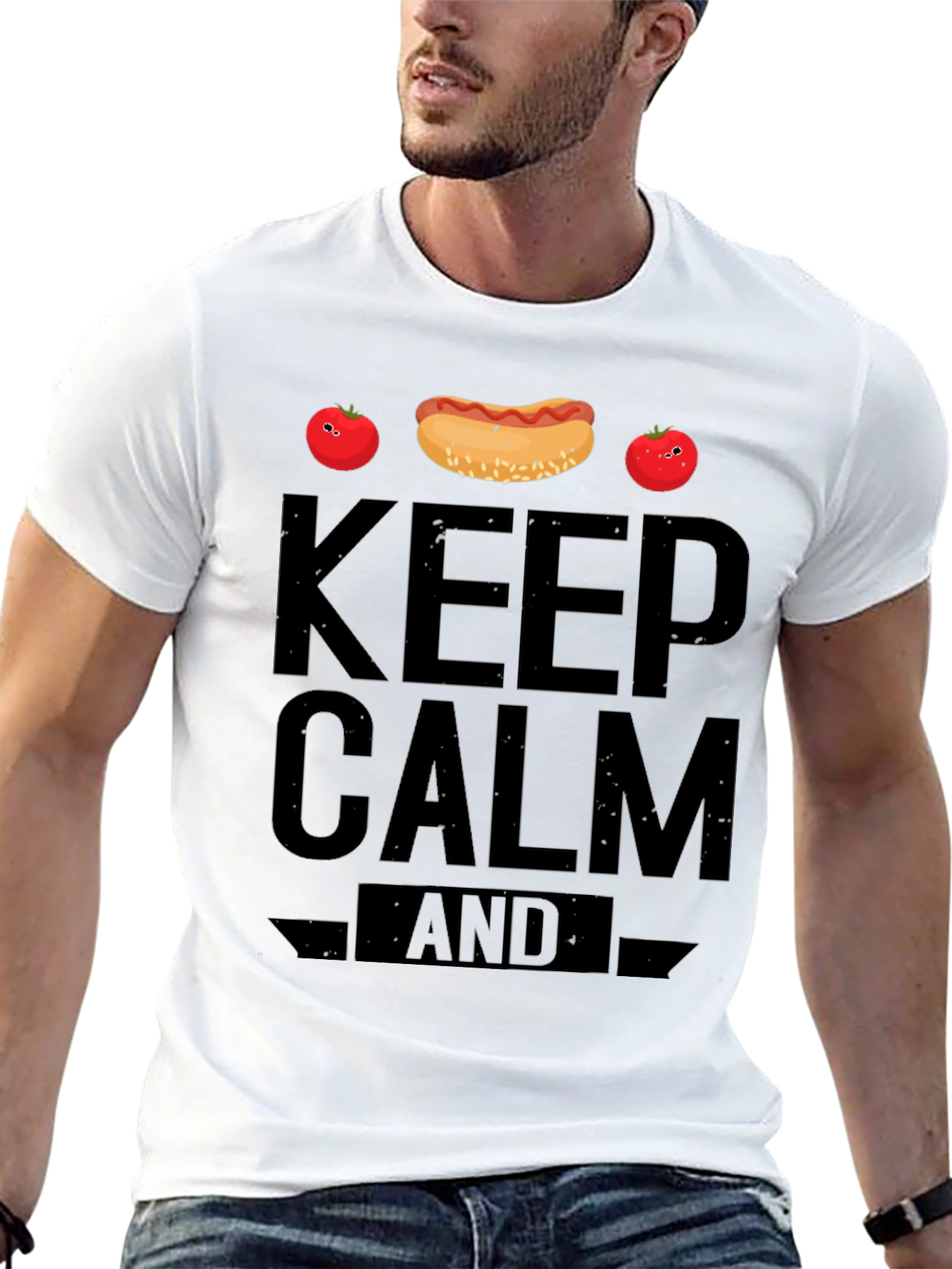 Keep Calm and Hotdog Funny T-Shirt