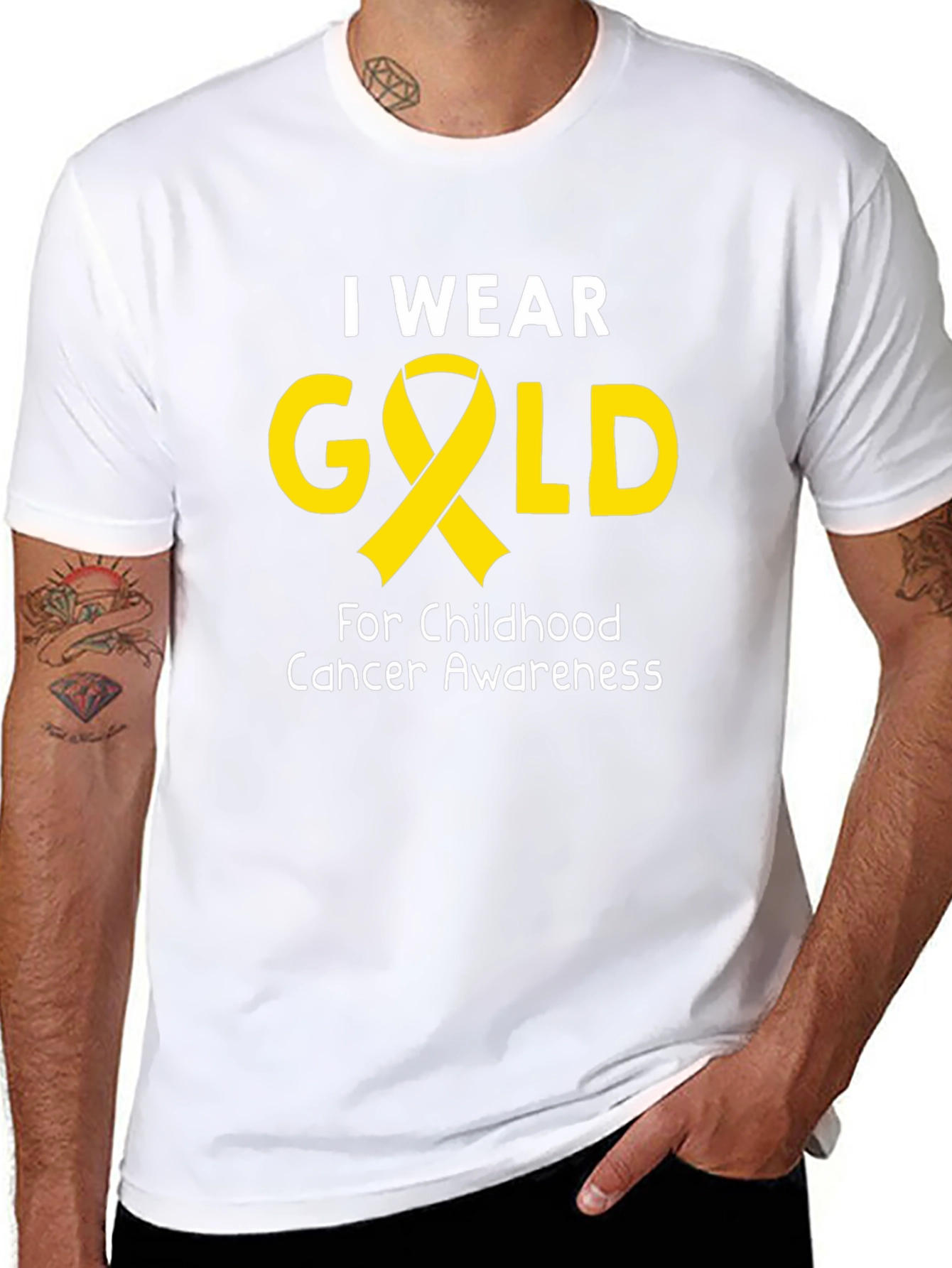 Childhood Cancer Awareness Gold Ribbon T-Shirt