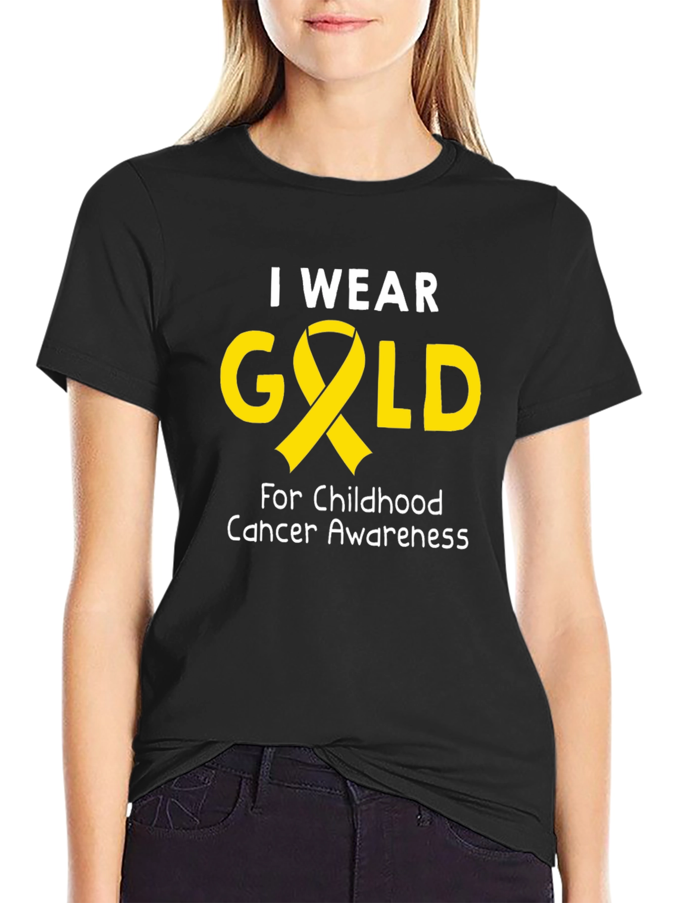 Childhood Cancer Awareness Gold Ribbon T-Shirt