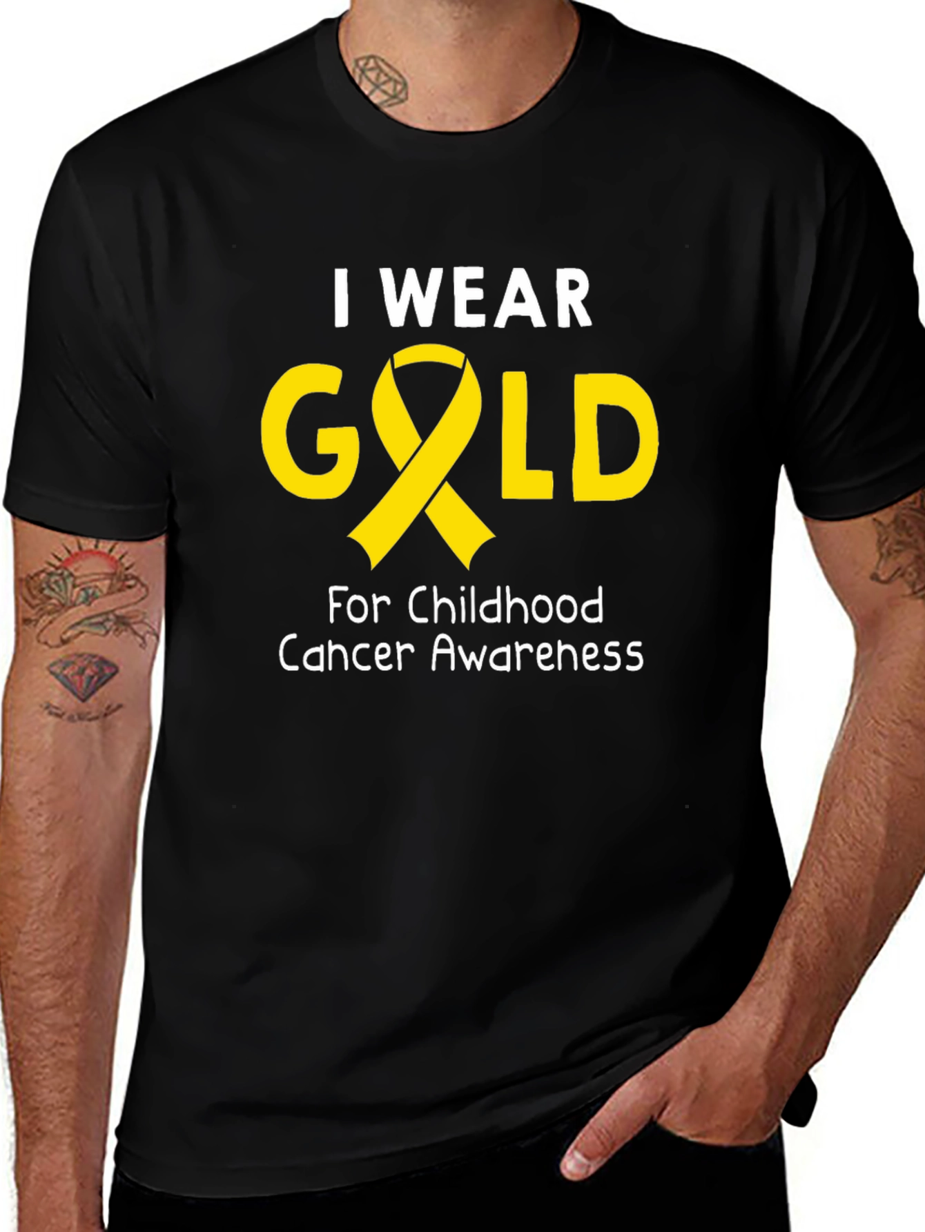 Childhood Cancer Awareness Gold Ribbon T-Shirt