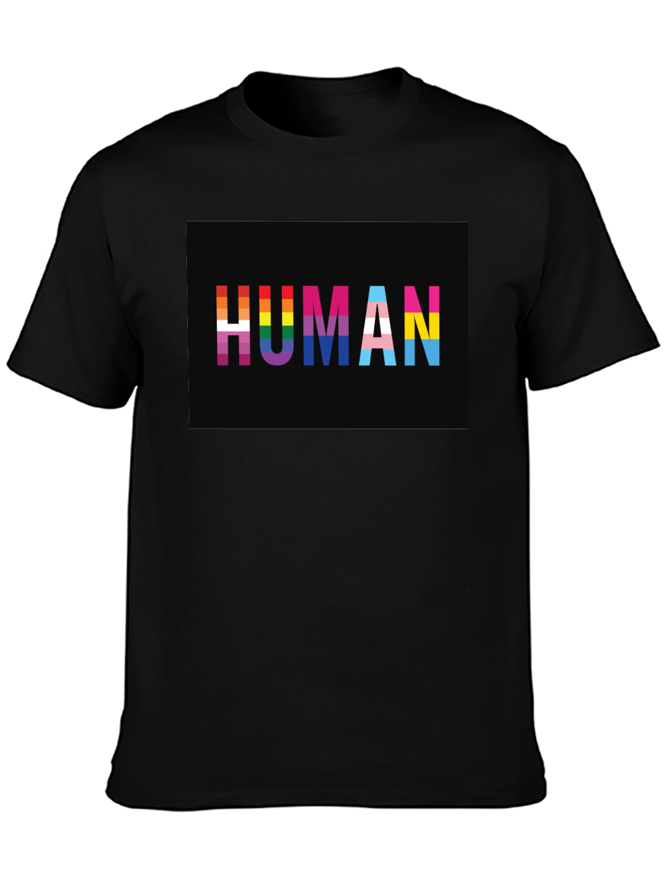Human LGBTQ+ Pride T-Shirt - Black