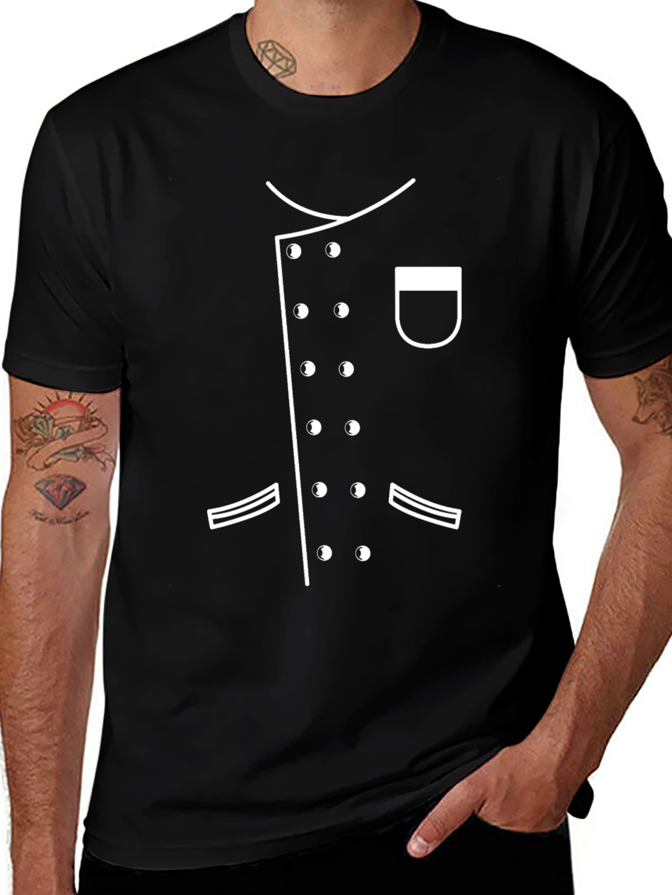 Chef Uniform Graphic T-Shirt - Novelty Cook Tee