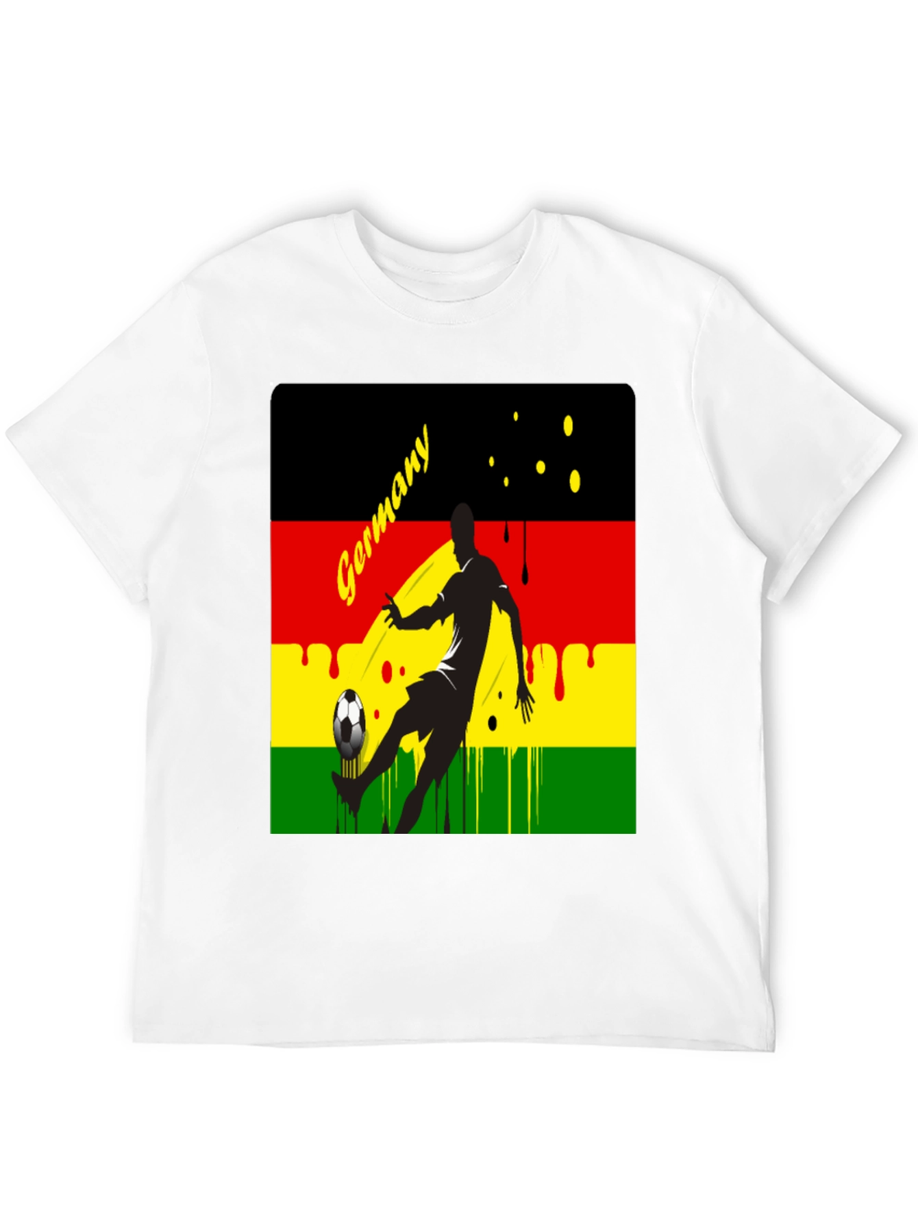 Germany Soccer Fan T-Shirt - Black Cotton Tee