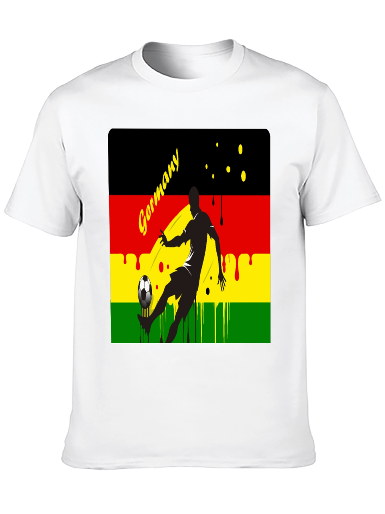 Germany Soccer Fan T-Shirt - Black Cotton Tee