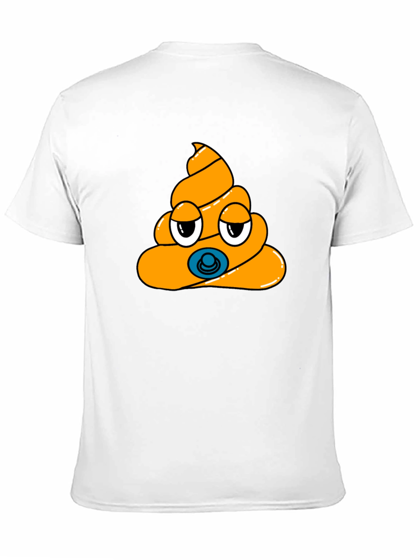 Poop Emoji Baby Pacifier Mens Black T-Shirt