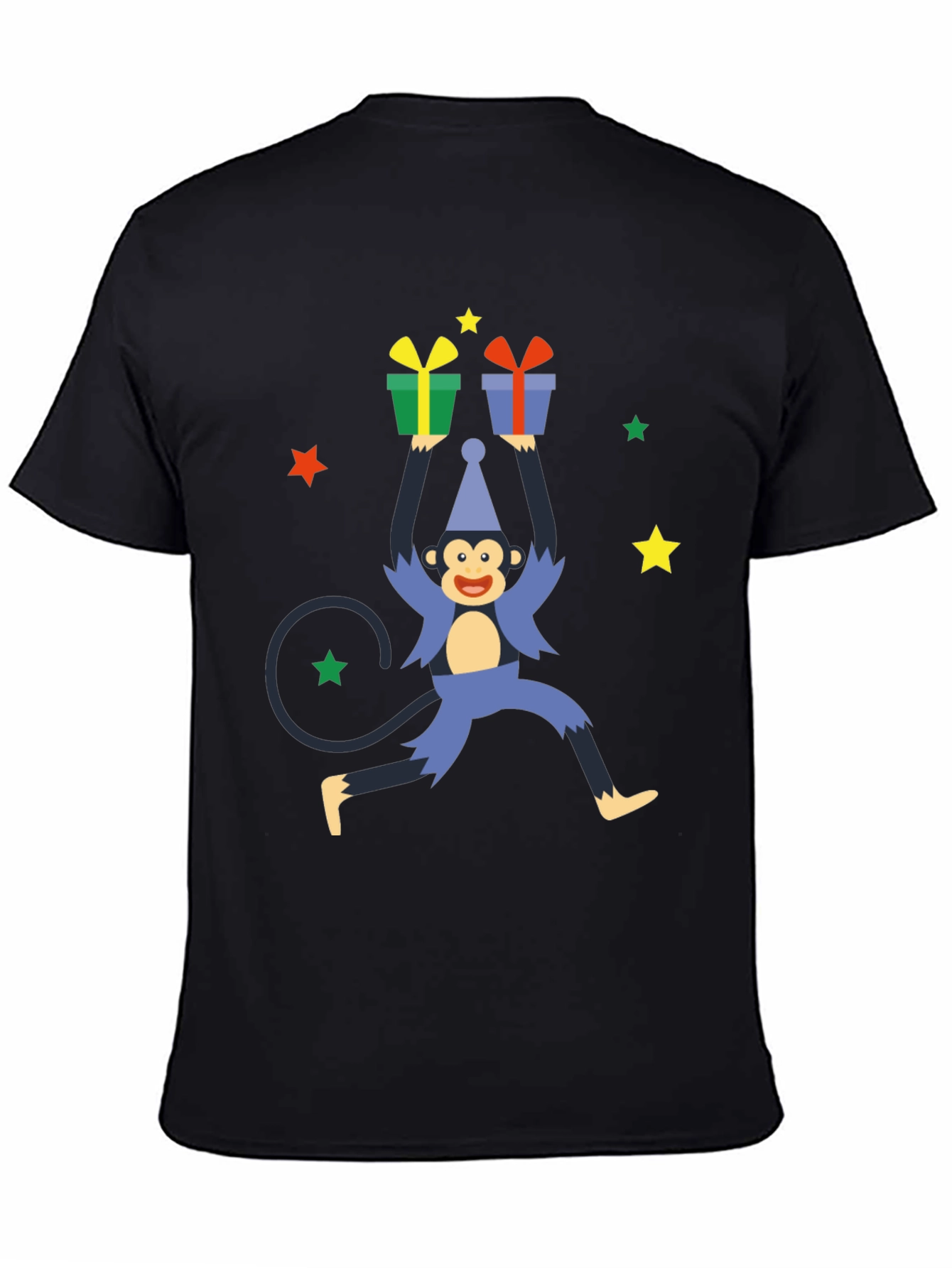 Monkey Gift Graphic Tee - Holiday Fun