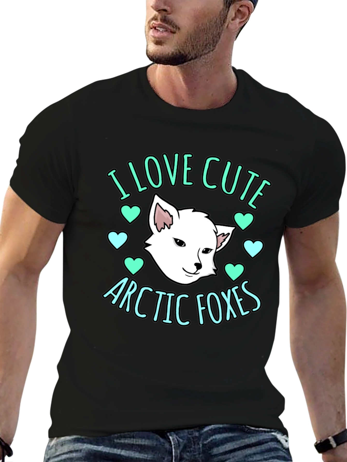 Cute Arctic Foxes Graphic T-Shirt