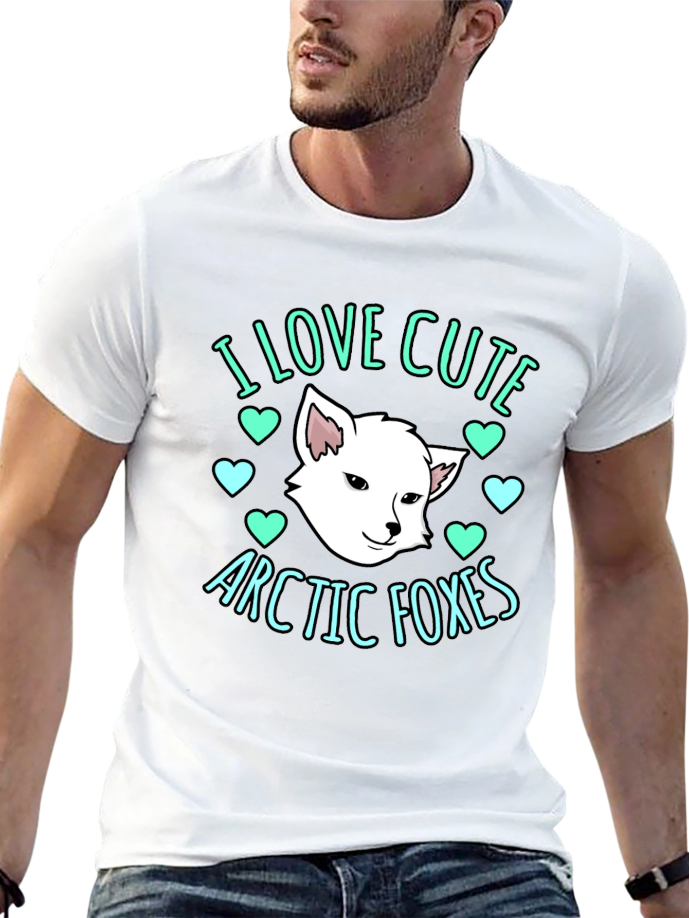 Cute Arctic Foxes Graphic T-Shirt