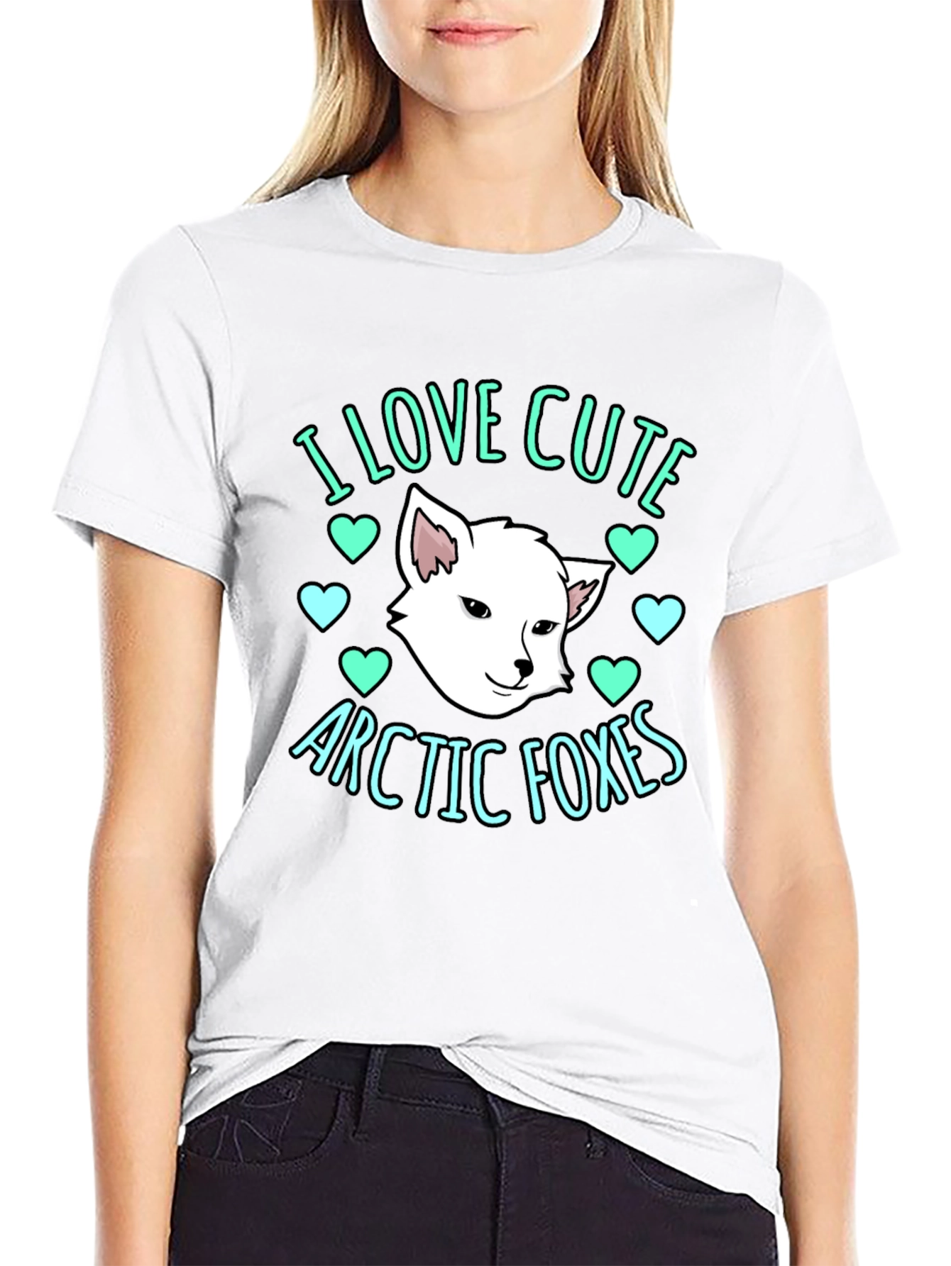 Cute Arctic Foxes Graphic T-Shirt