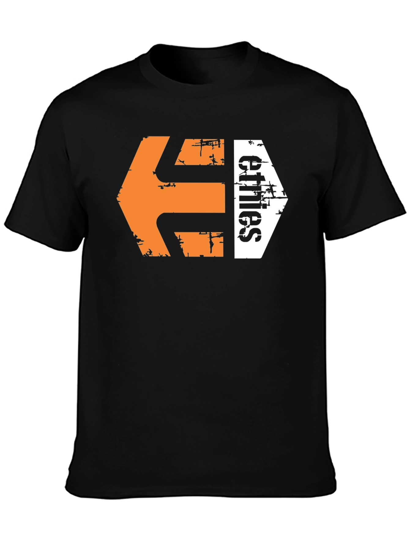 Etines Graphic Tee - Mens Black Cotton Blend