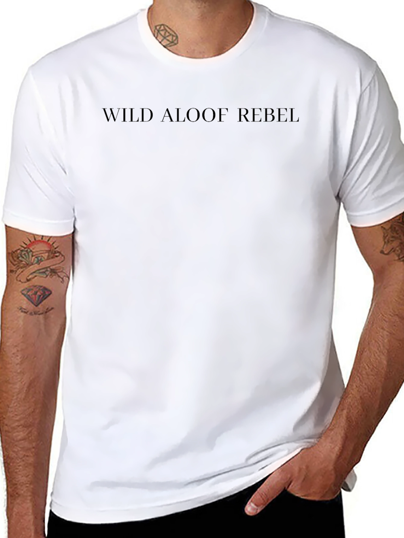 Wild Aloof Rebel Black T-Shirt - Mens