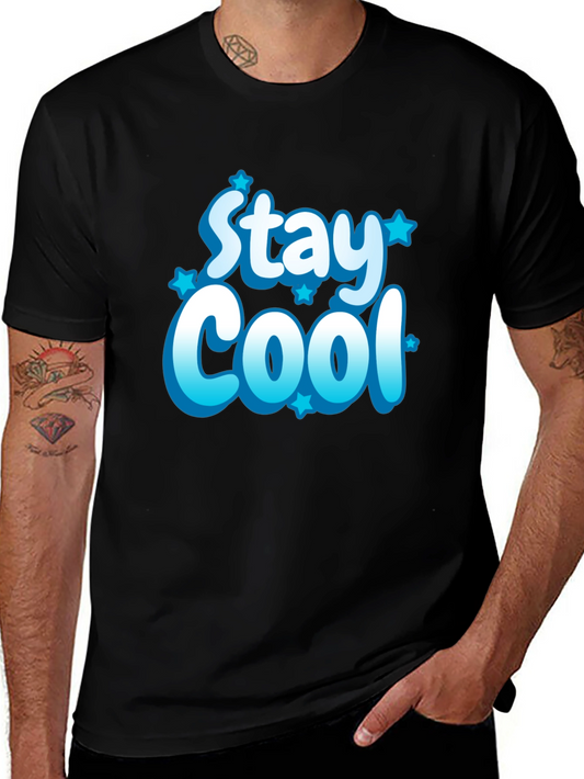 Stay Cool Graphic Tee - Mens Black T-Shirt