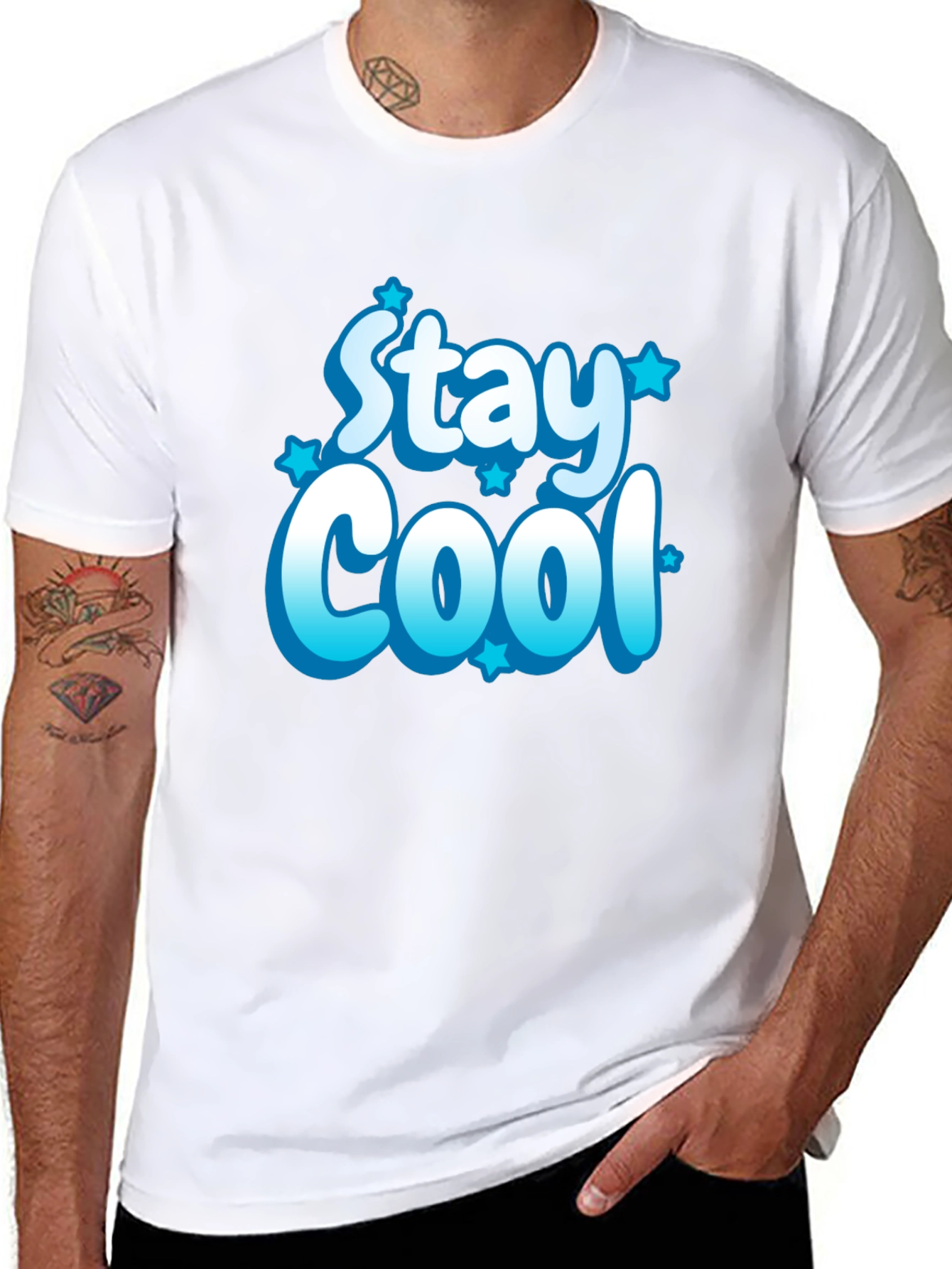 Stay Cool Graphic Tee - Mens Black T-Shirt