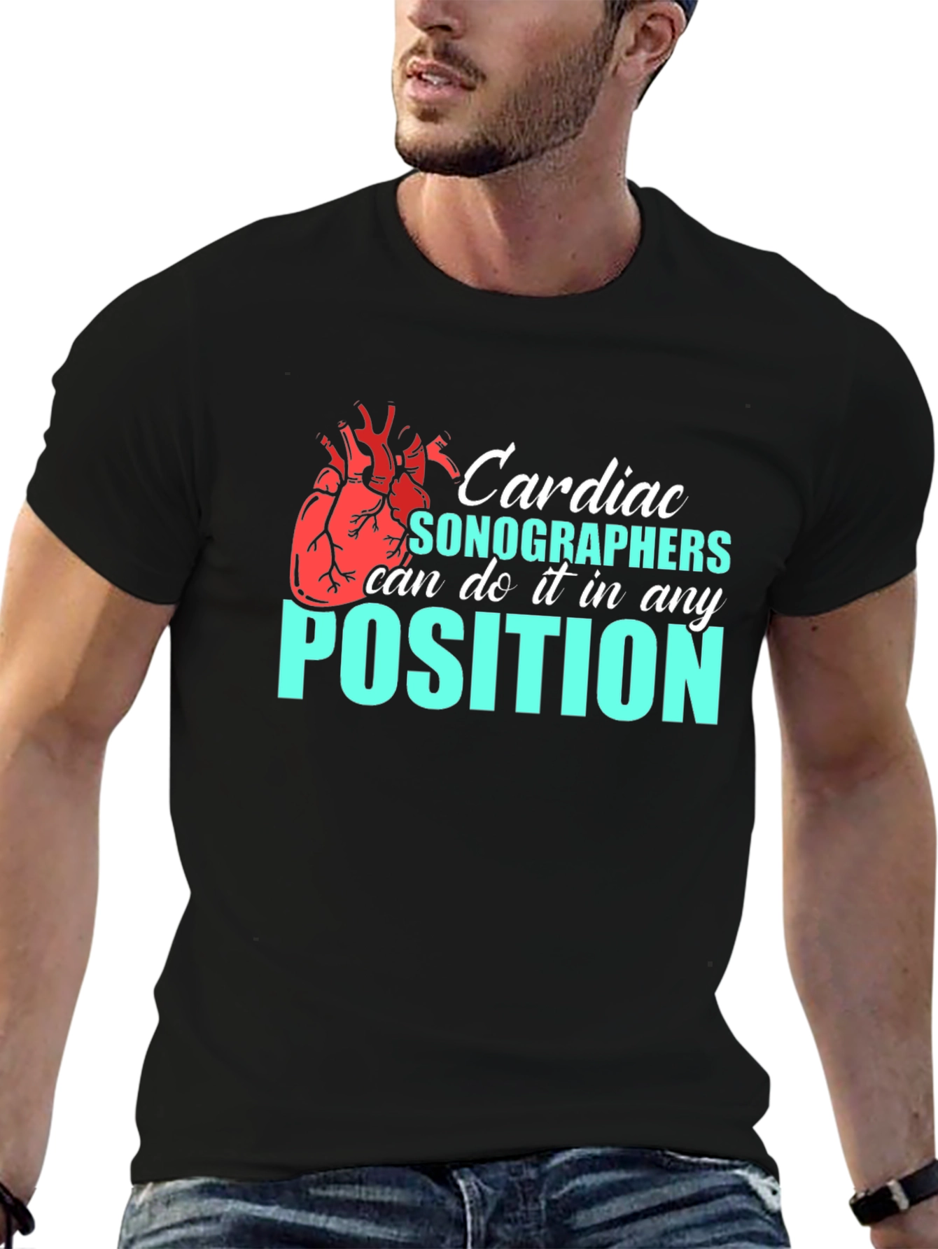 Cardiac Sonographer T-Shirt - Funny Medical Profession Tee