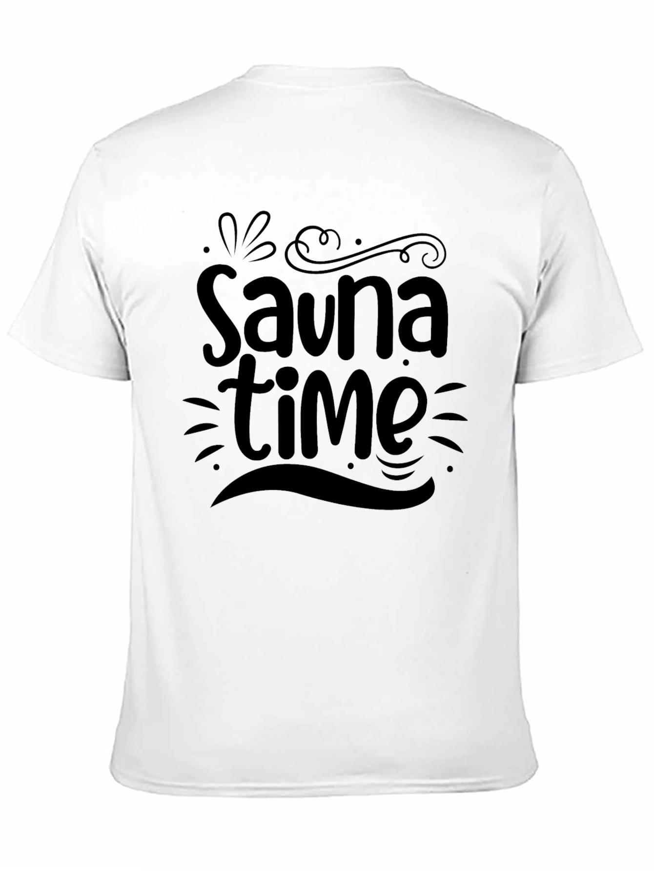 Sauna Time Black Graphic T-Shirt