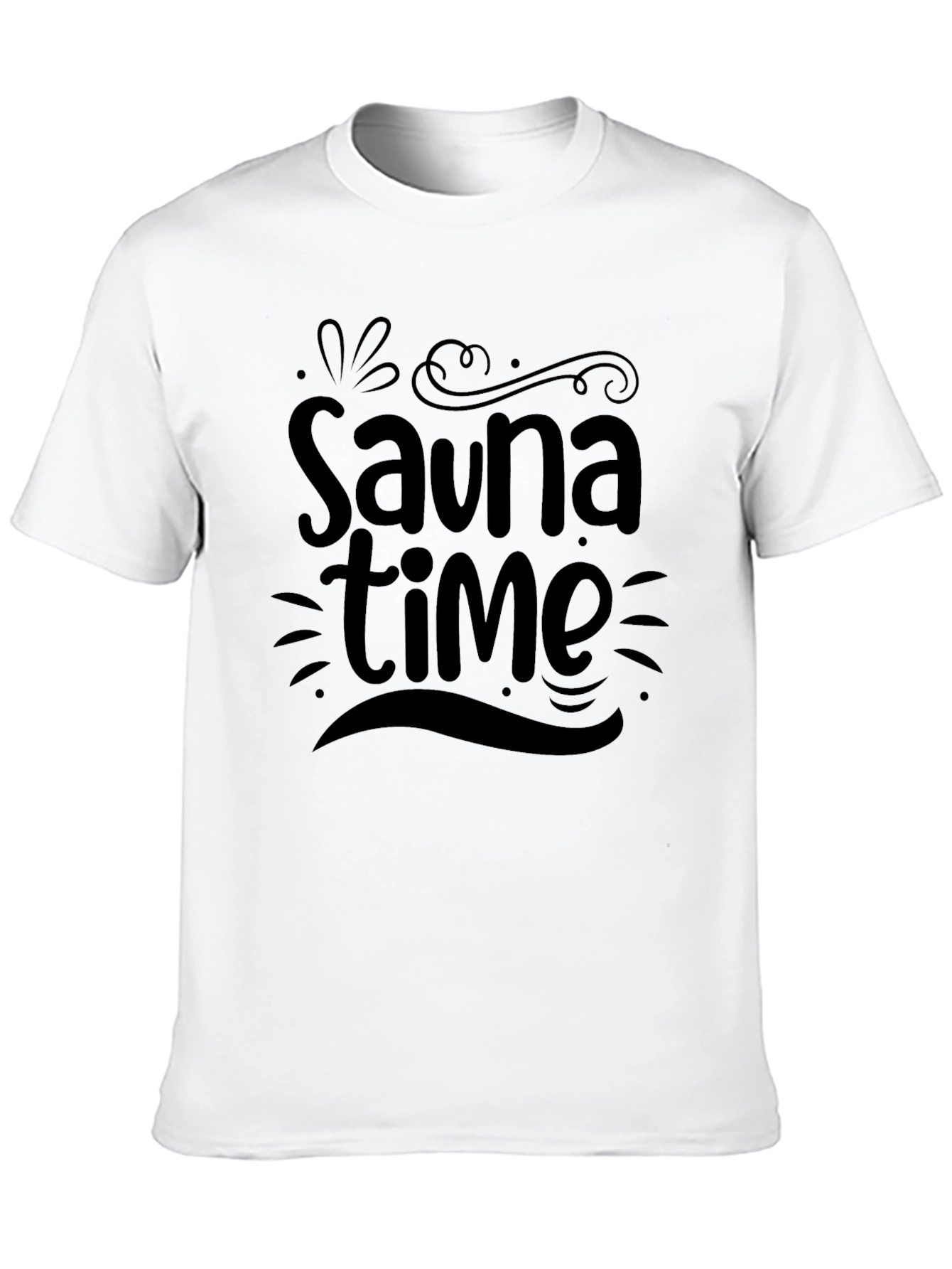 Sauna Time Black Graphic T-Shirt