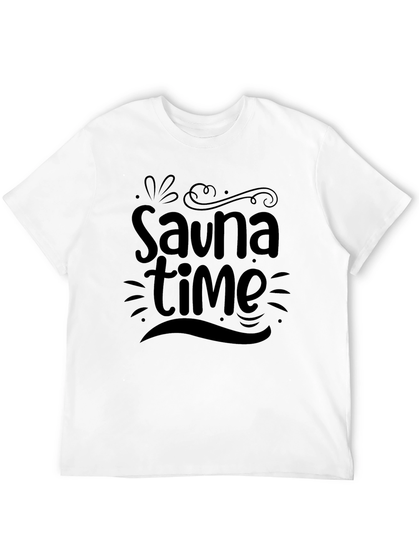 Sauna Time Black Graphic T-Shirt