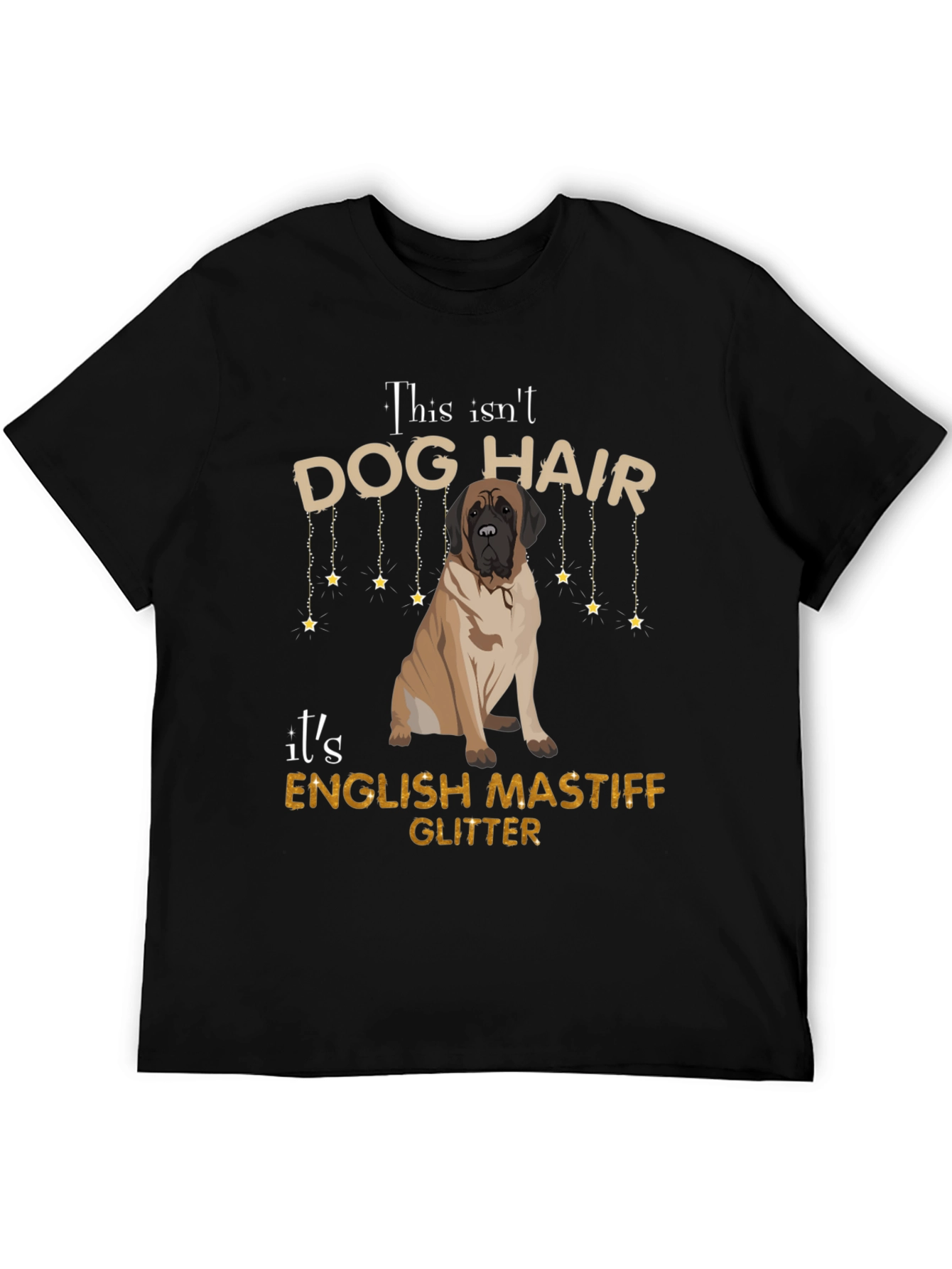 English Mastiff Glitter T-Shirt