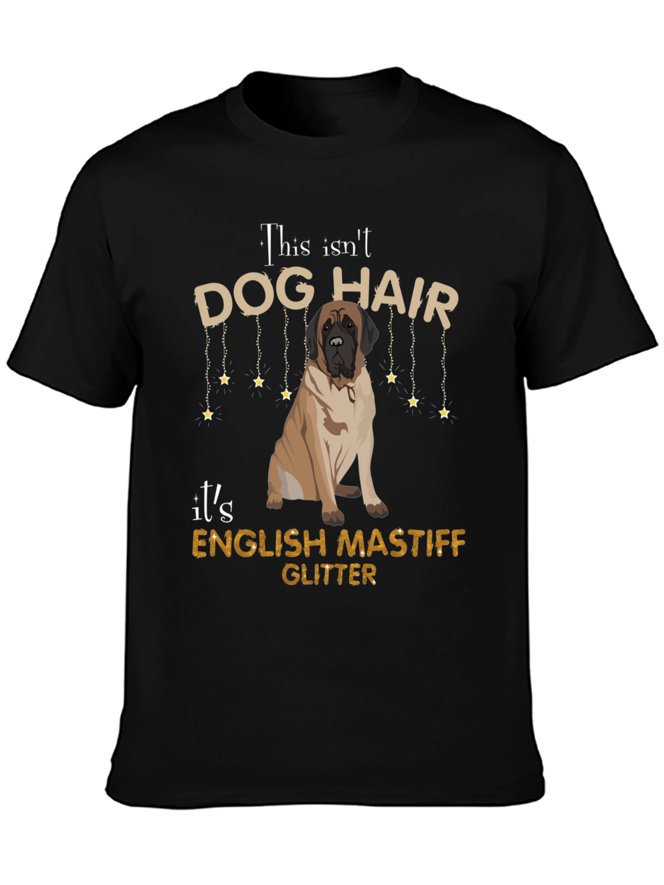 English Mastiff Glitter T-Shirt