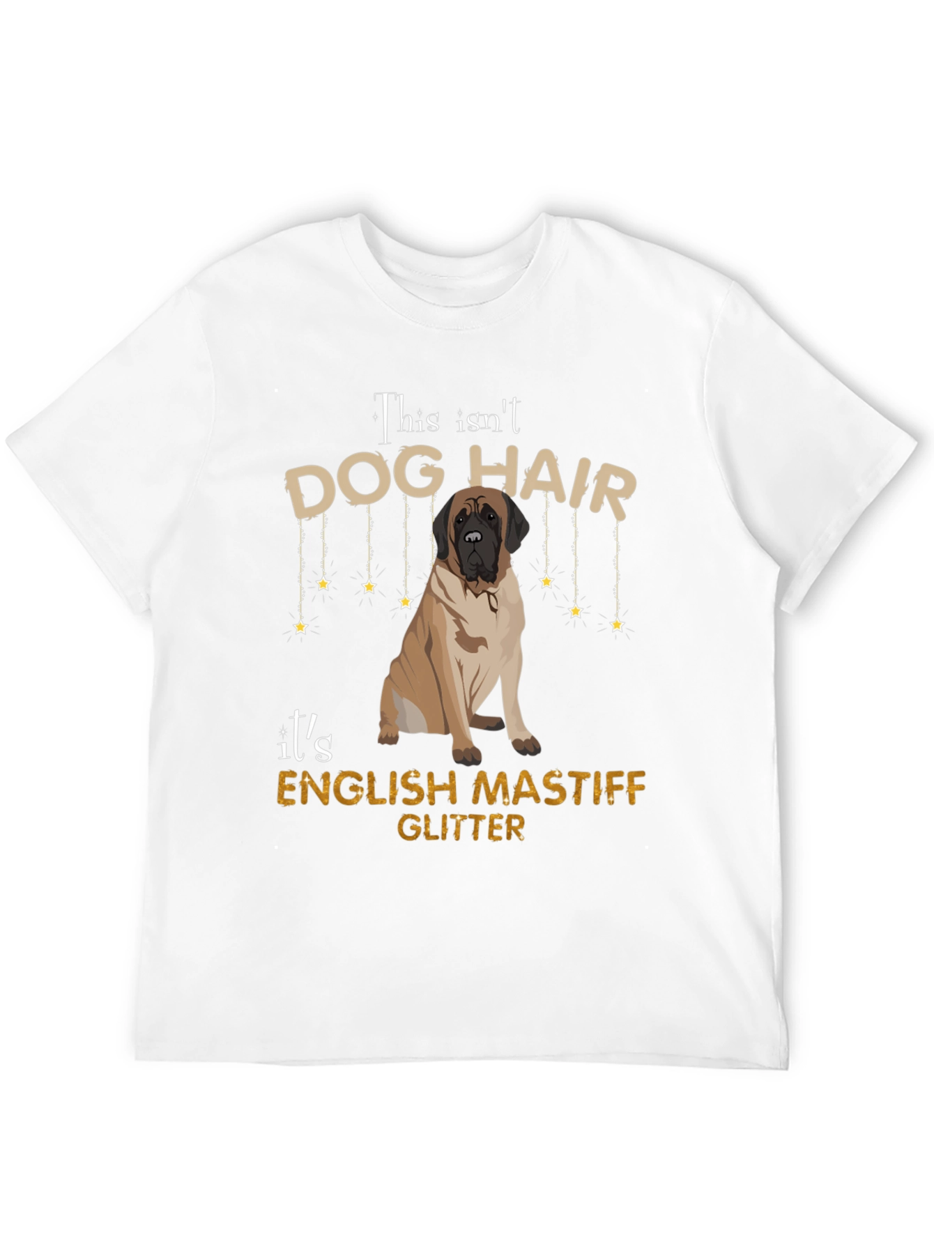 English Mastiff Glitter T-Shirt